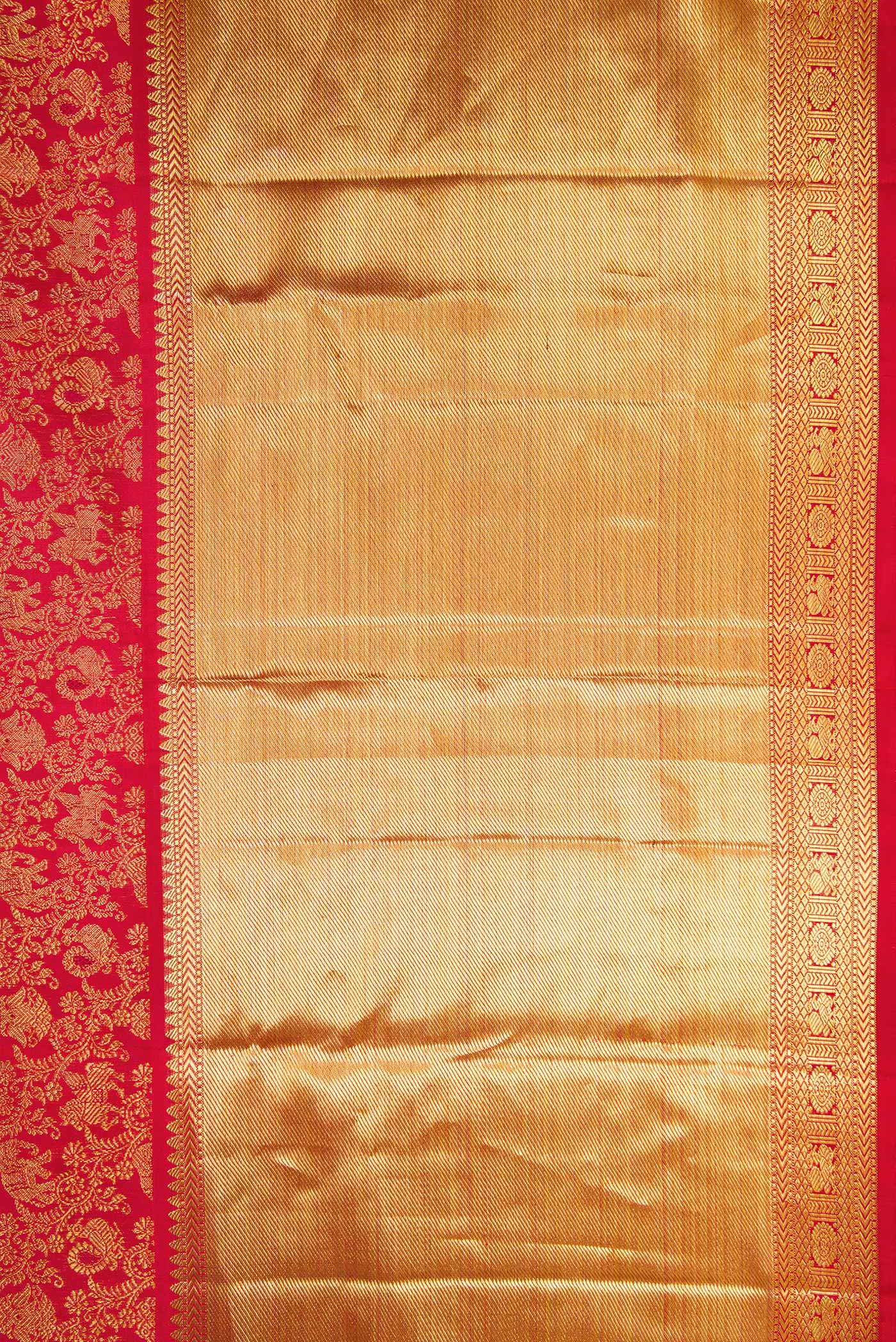 Red Kanchipuram Silk Saree - Image 3