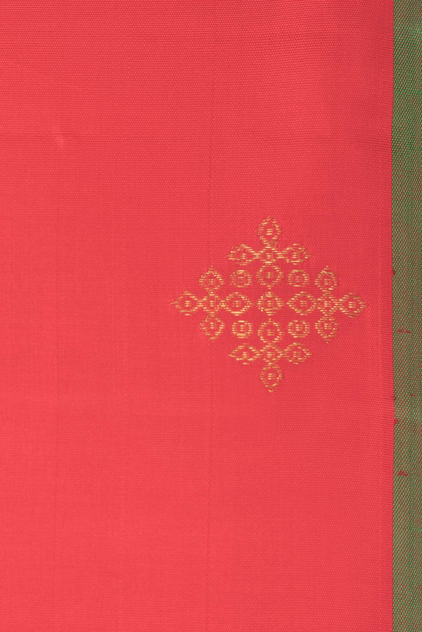 Pure Silk Pure Zari Red Kanjivaram Saree - Image 6