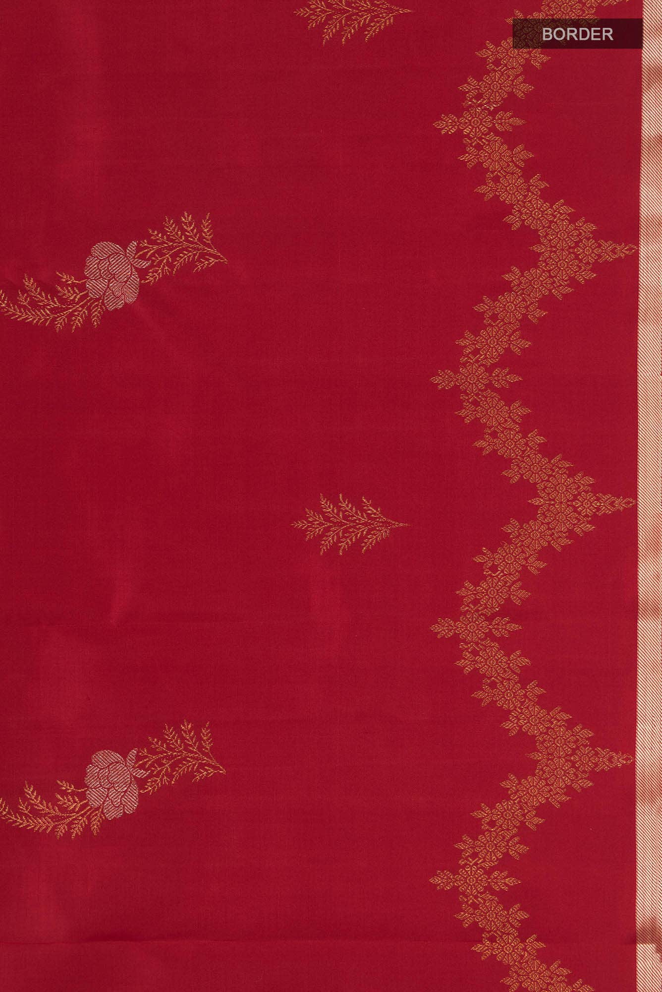 Red Kanchipuram Silk Saree - Image 5