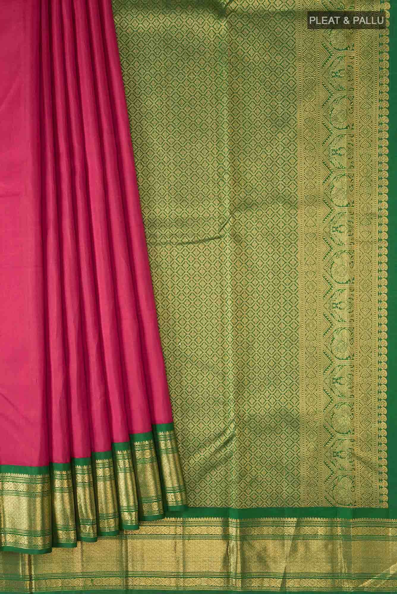 Maroon Kanjivaram Silk Saree - Image 2