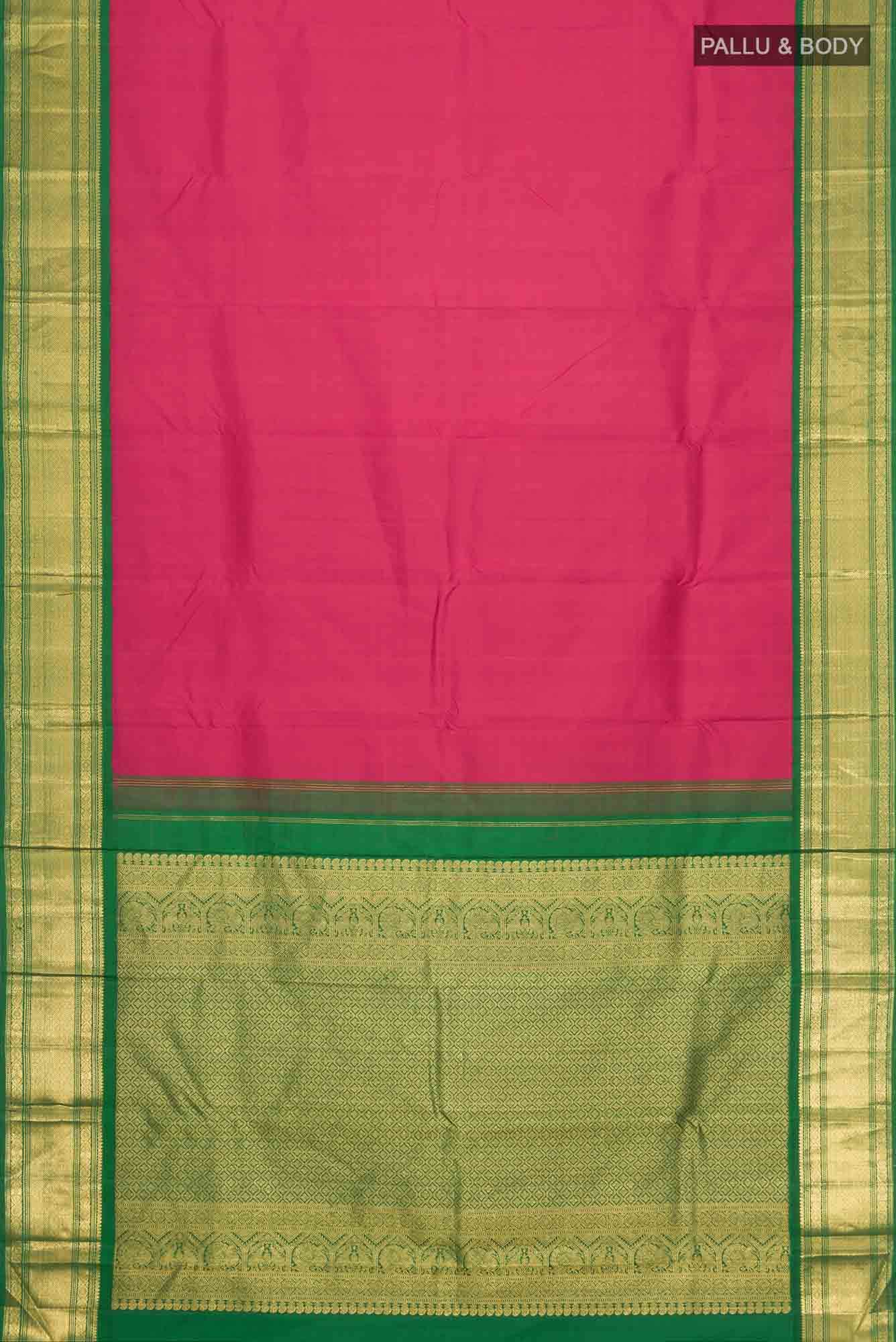 Maroon Kanjivaram Silk Saree - Image 4