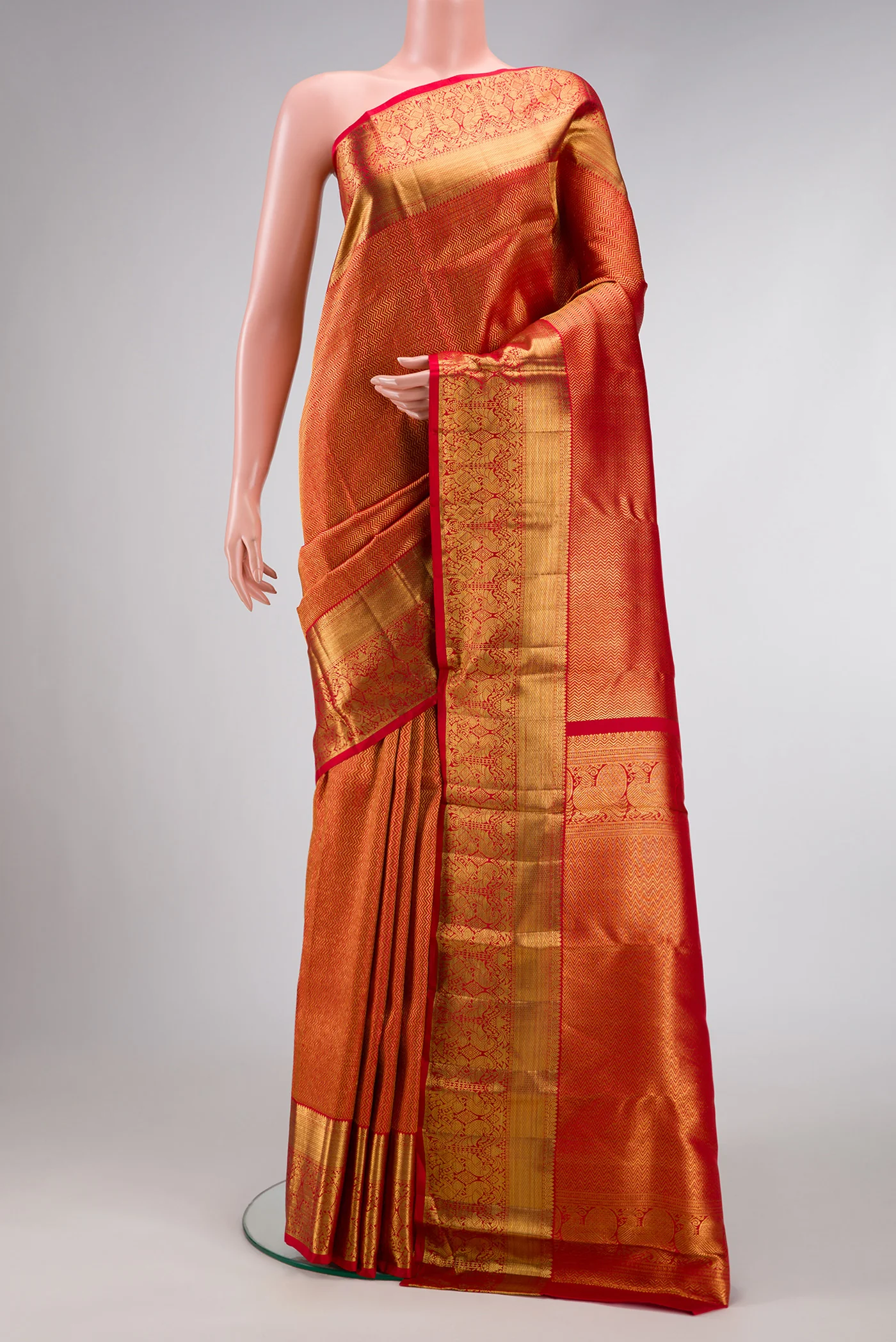 Red Kanchipuram Silk Saree