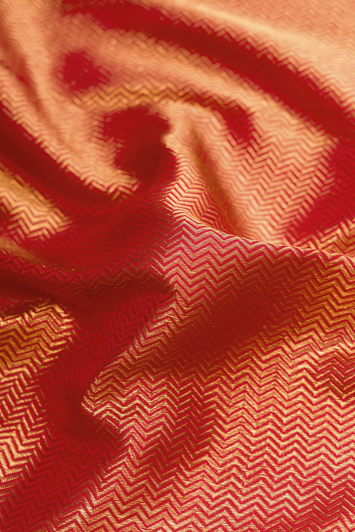Red Kanchipuram Silk Saree - Image 2