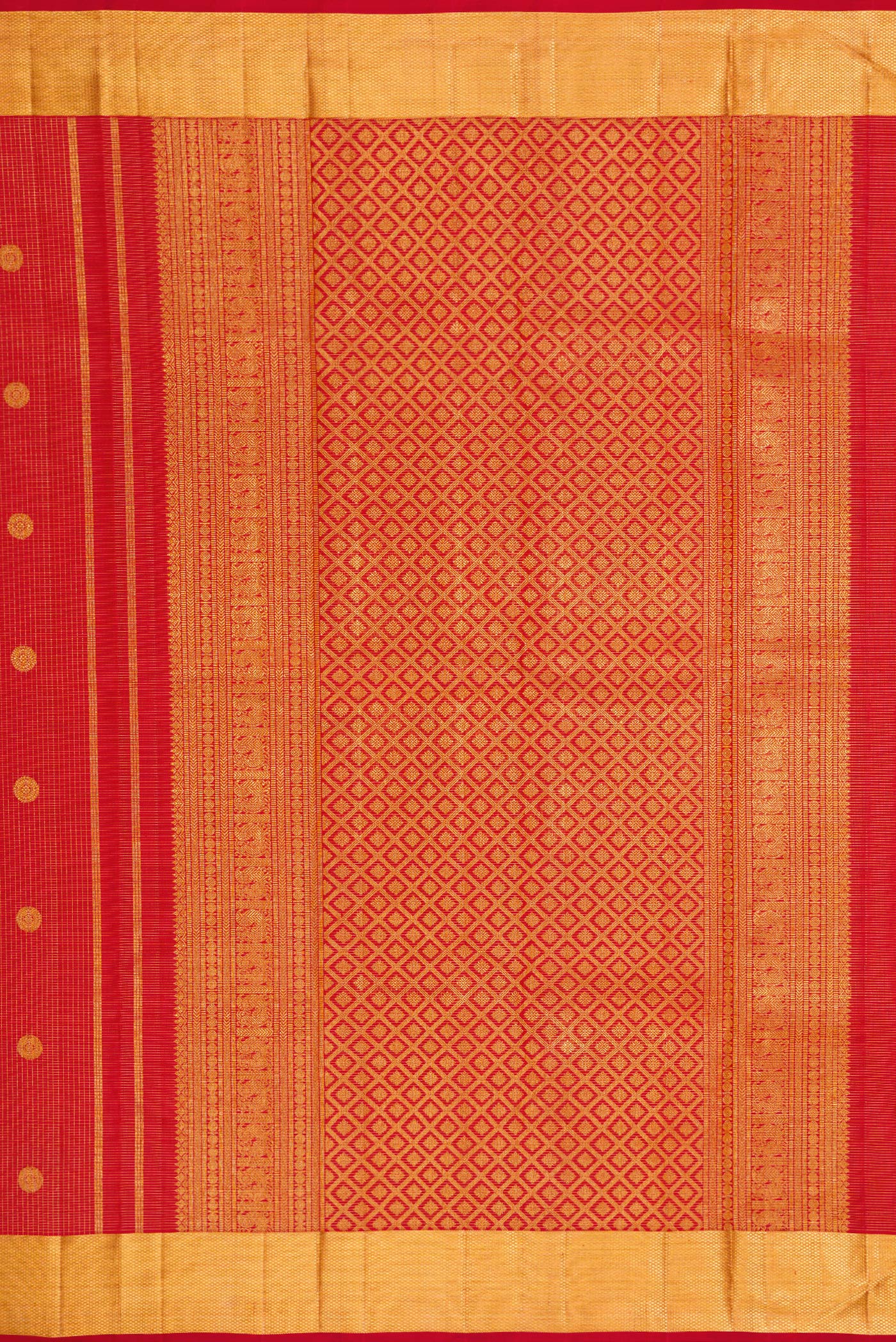Red Kanchipuram Silk Saree - Image 7