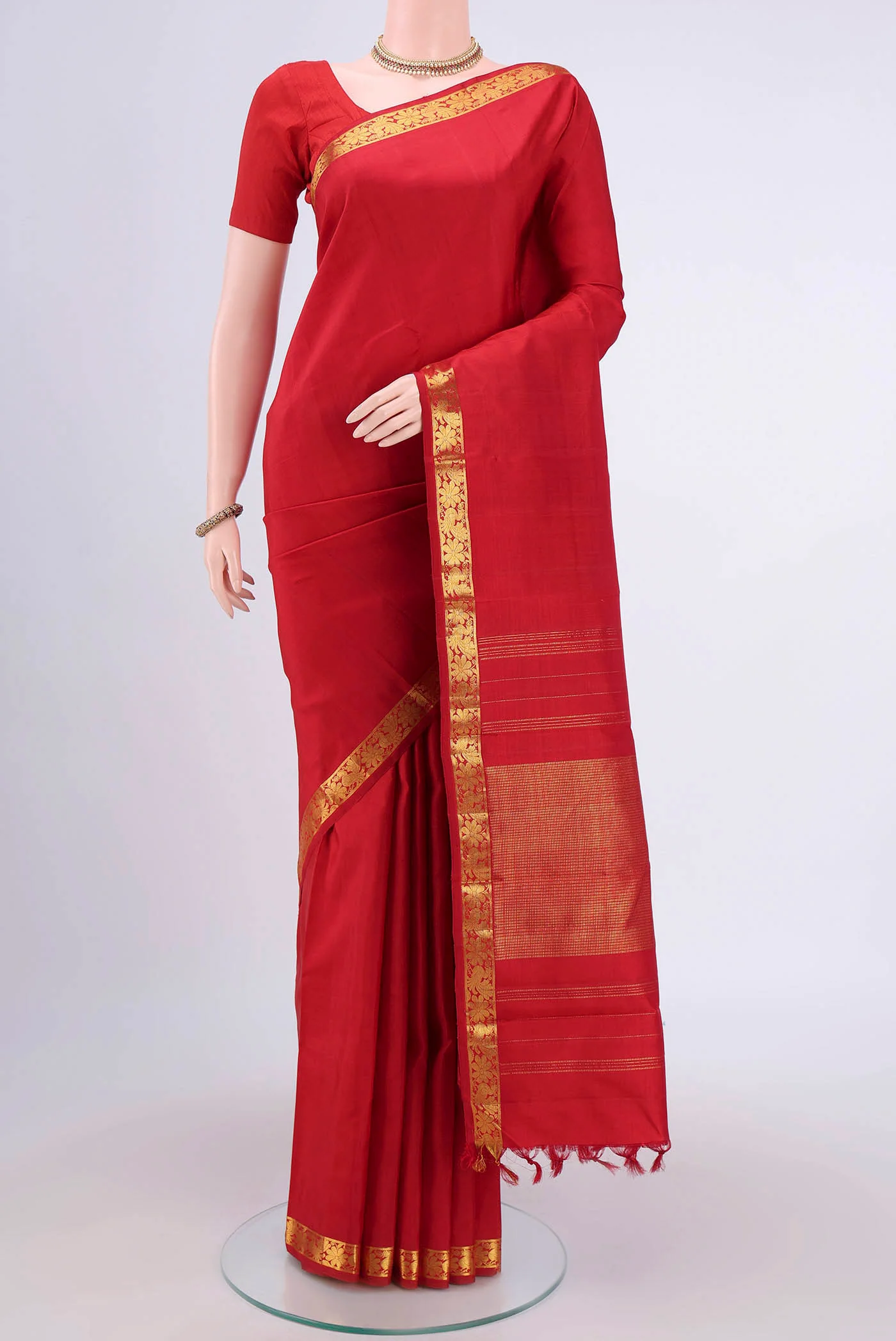 Red Kanjivaram Silk Saree