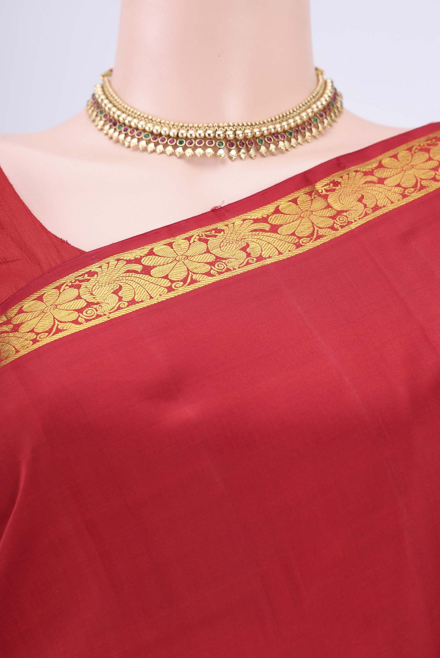Red Kanjivaram Silk Saree - Image 2