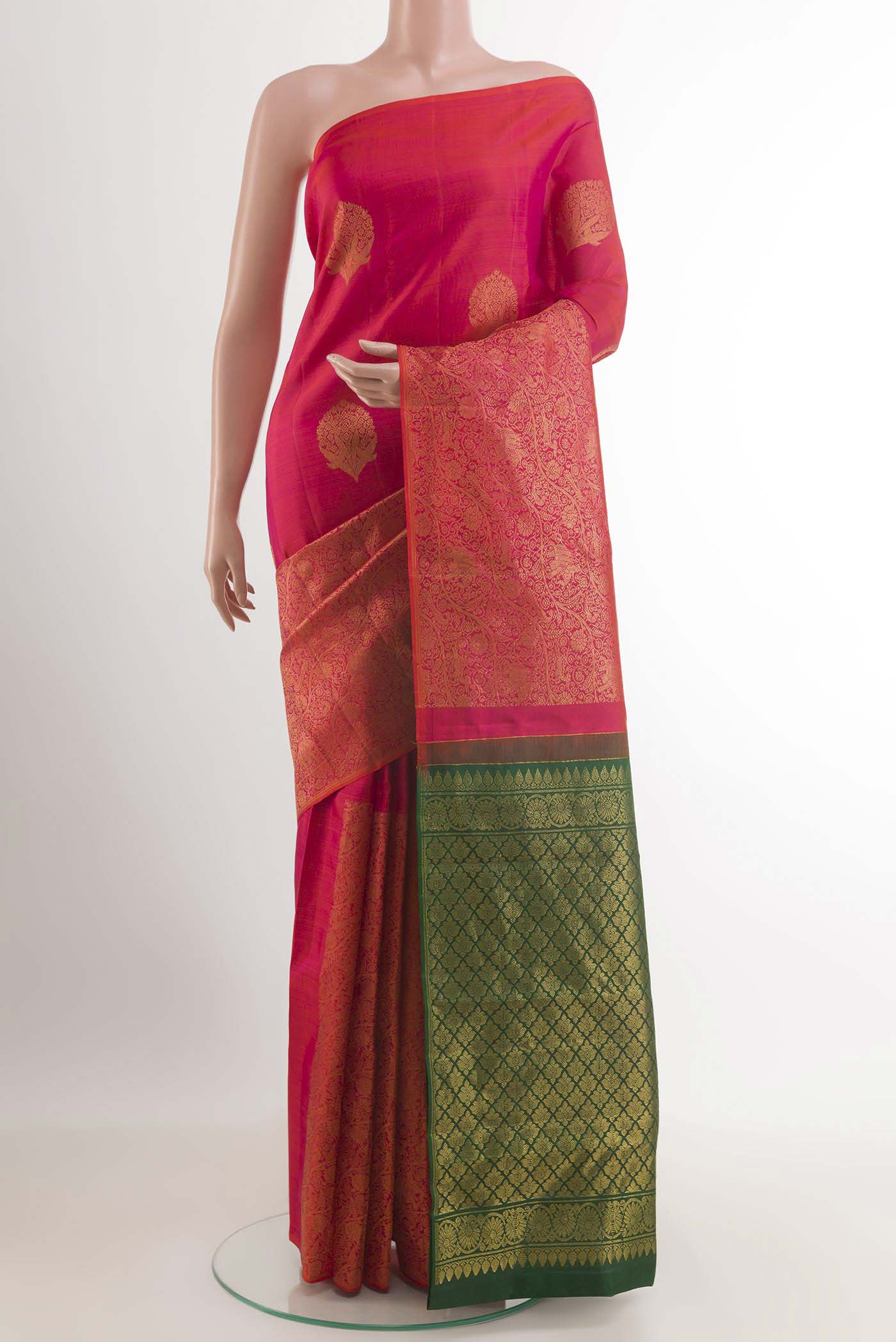 Multi Color Kanjivaram Silk Saree