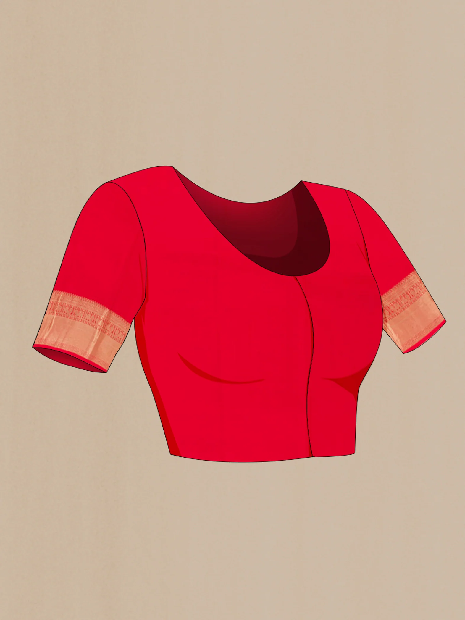 Red Kanjivaram Silk Saree - Image 2