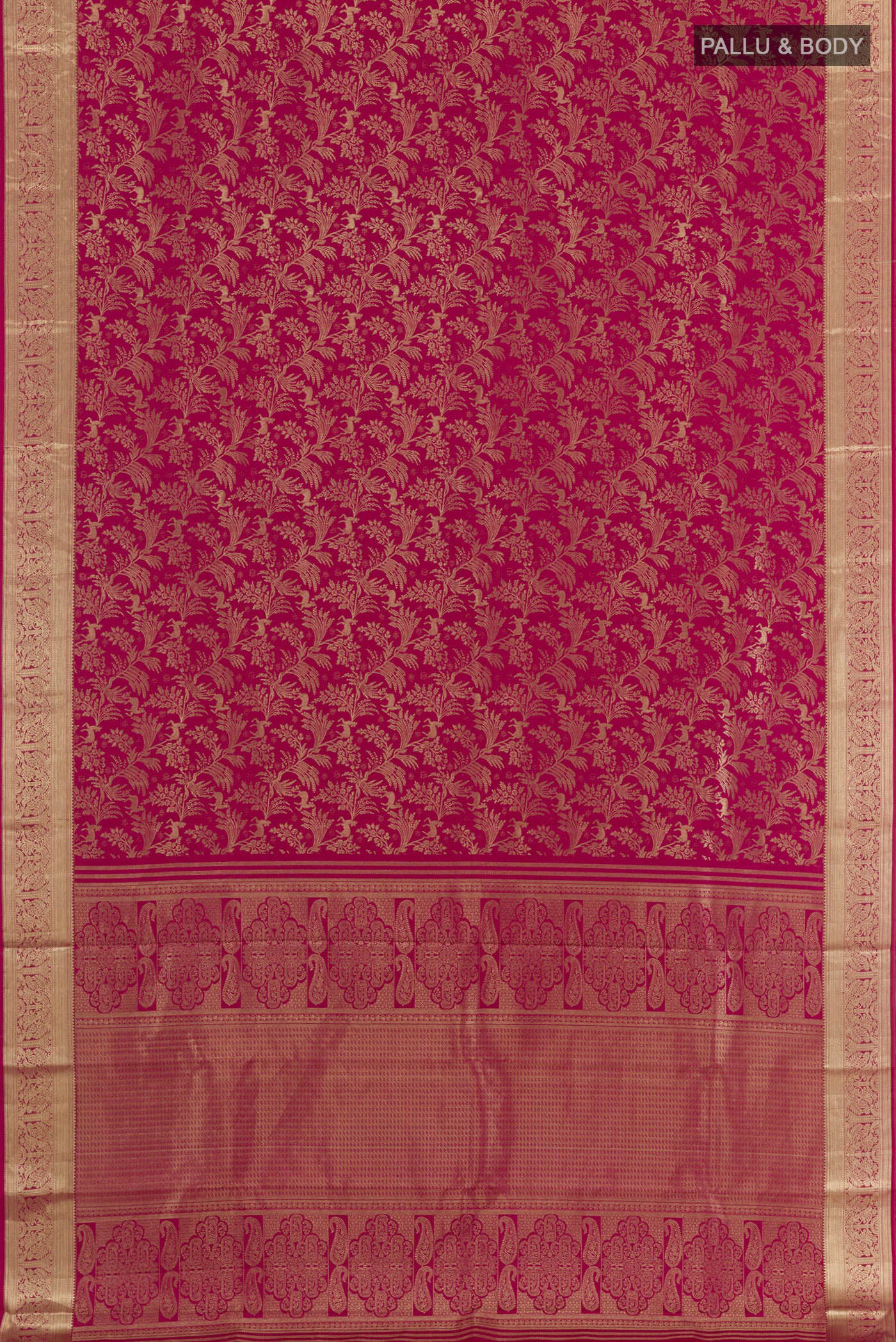 Maroon Kanjivaram Silk Saree - Image 3