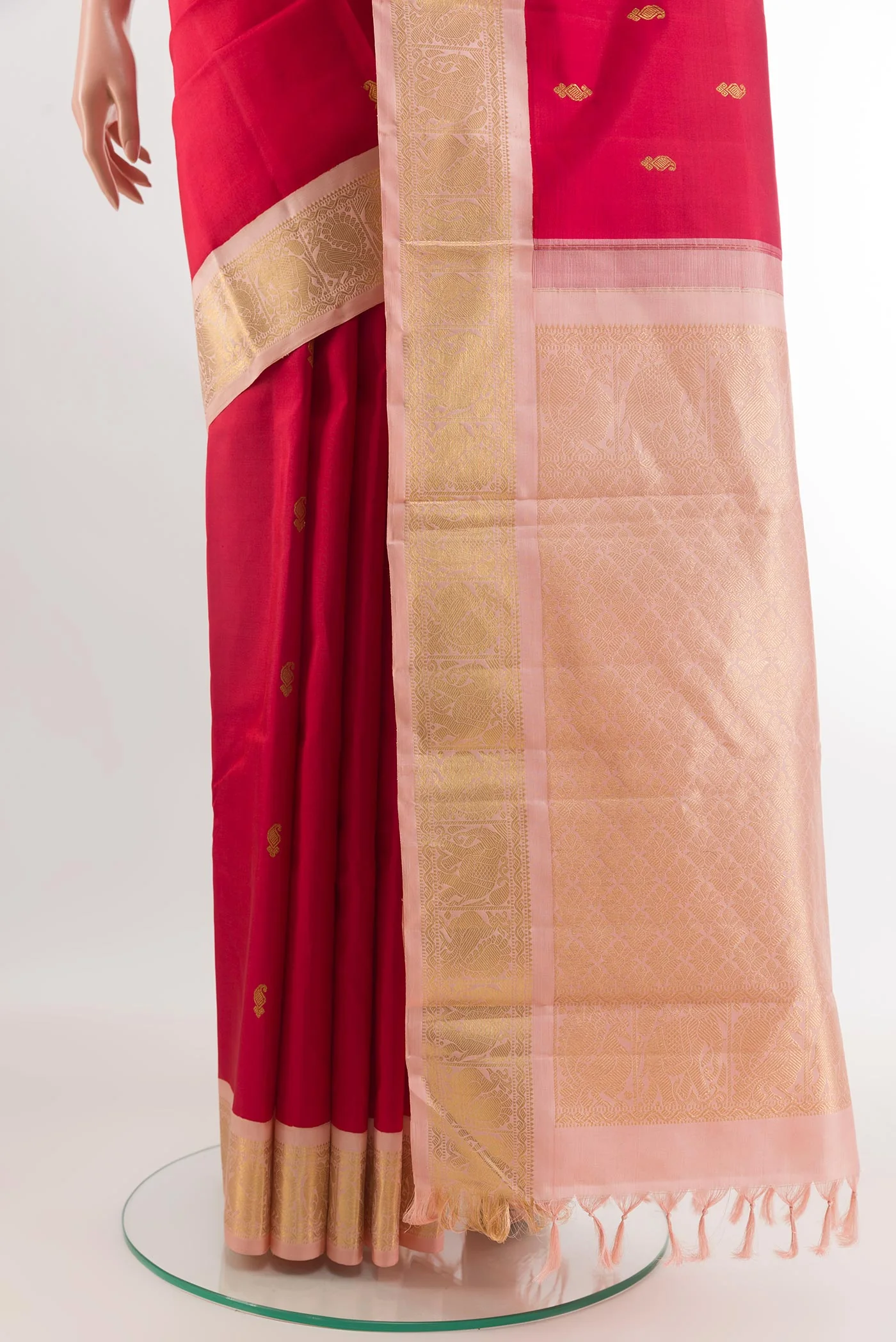 Red Kanjivaram Silk Saree - Image 3
