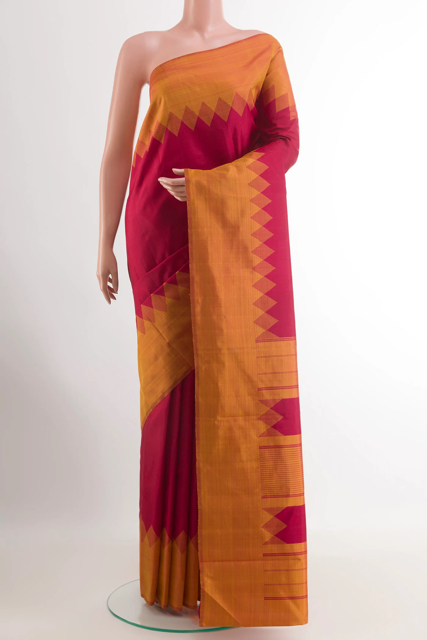 Maroon Kanjivaram Silk Saree