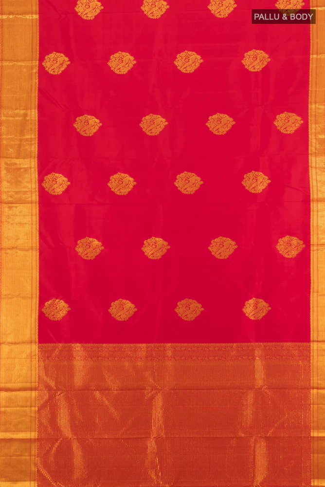 Red Kanjivaram Silk Saree - Image 5