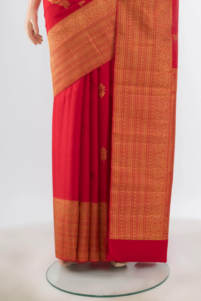 Red Kanjivaram Silk Saree - Image 3