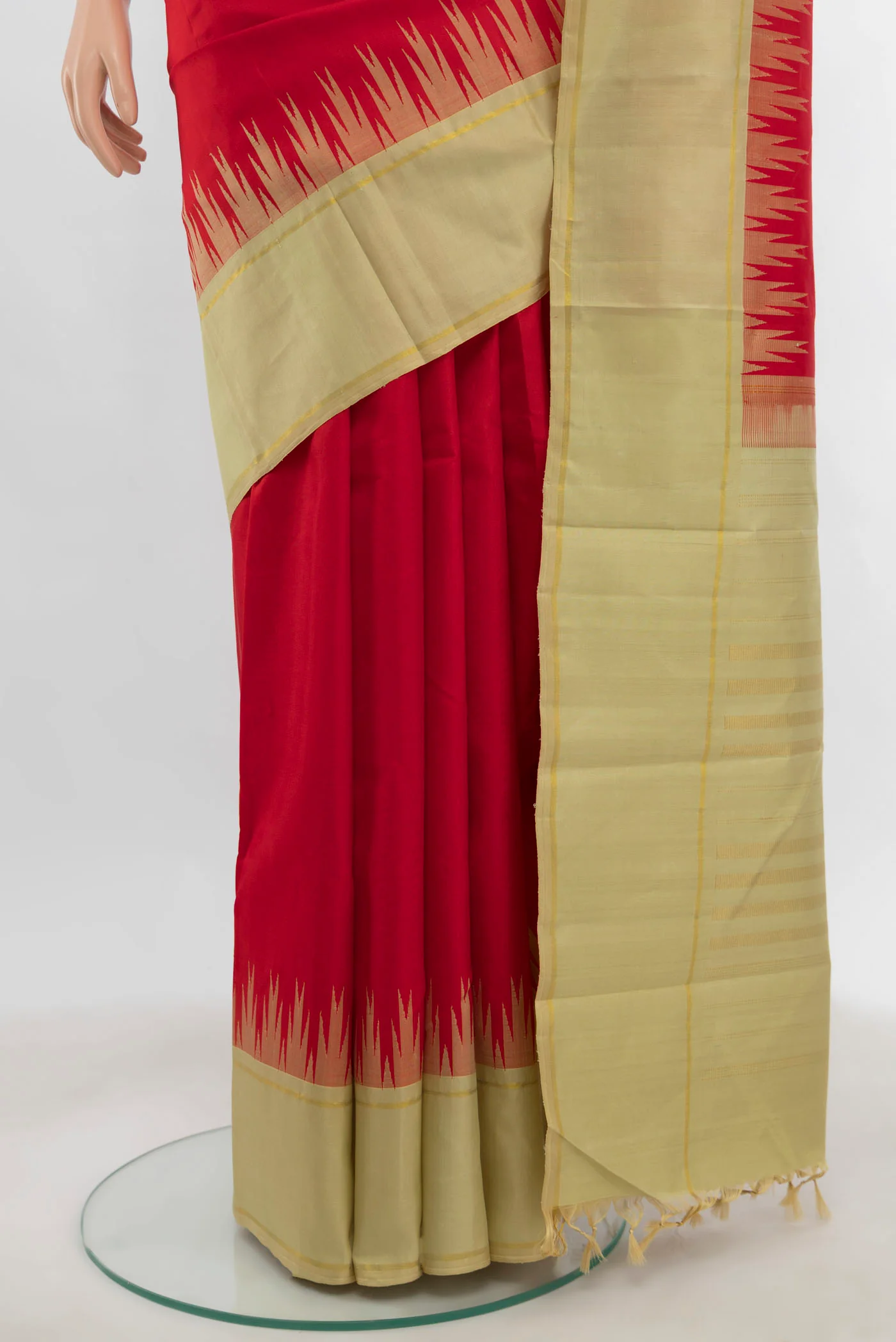 Red Kanjivaram Silk Saree - Image 3