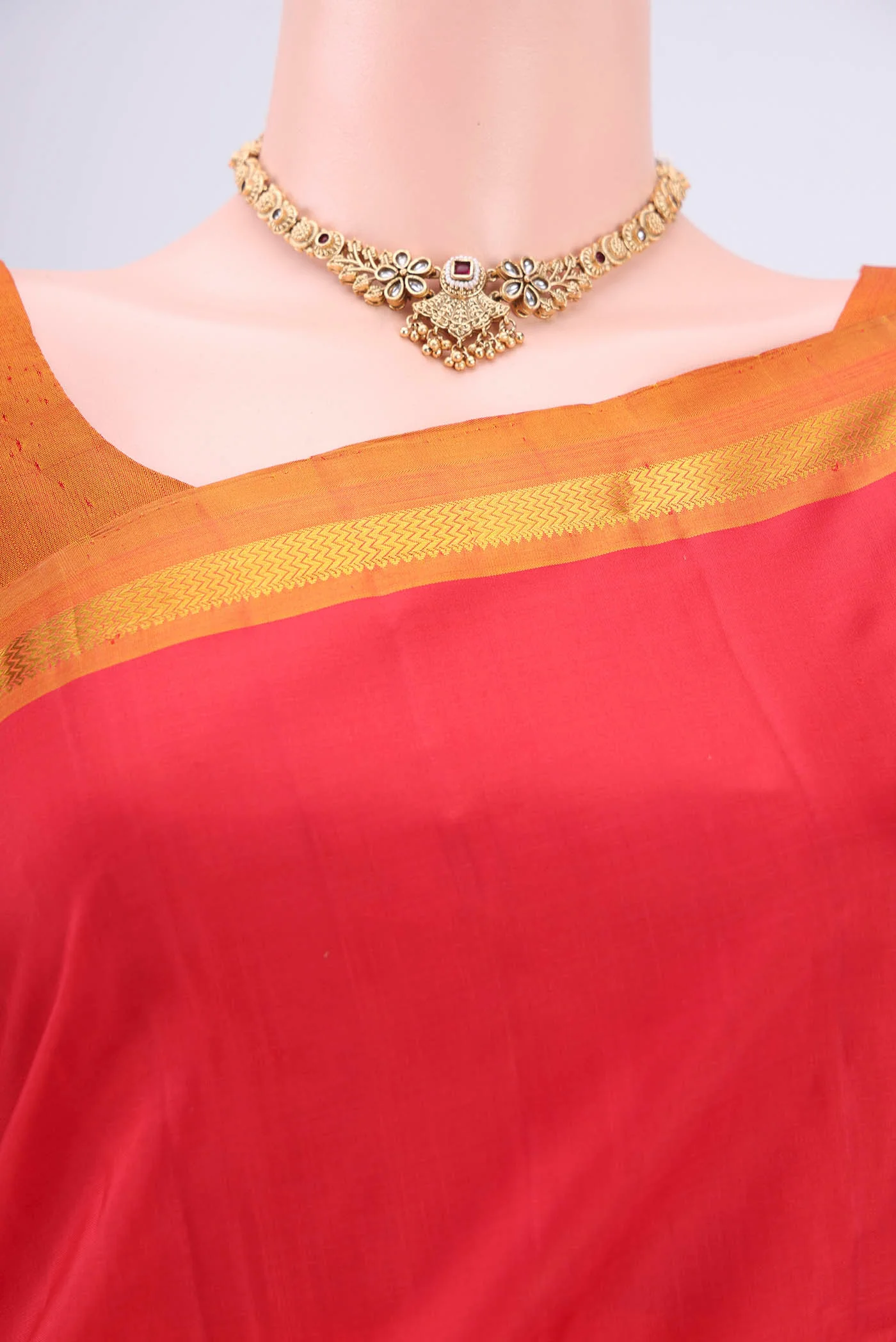 Red Kanjivaram Silk Saree - Image 2
