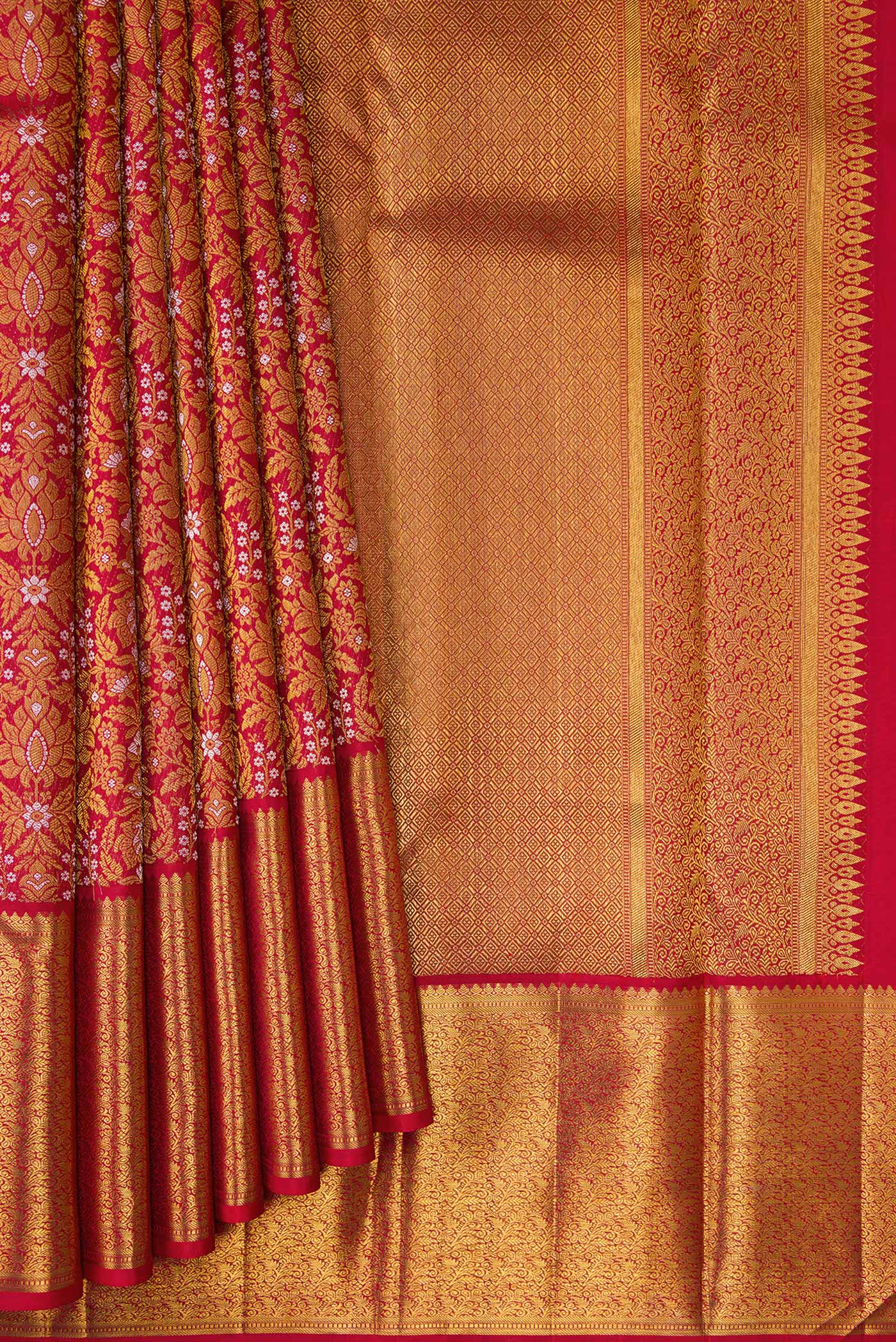Red Kanjivaram Silk Saree - Image 4