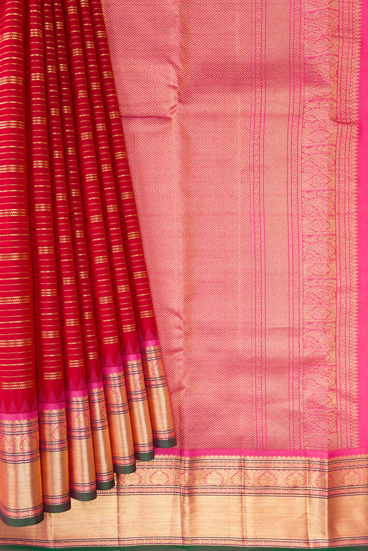 Red Kanjivaram Silk Saree - Image 4