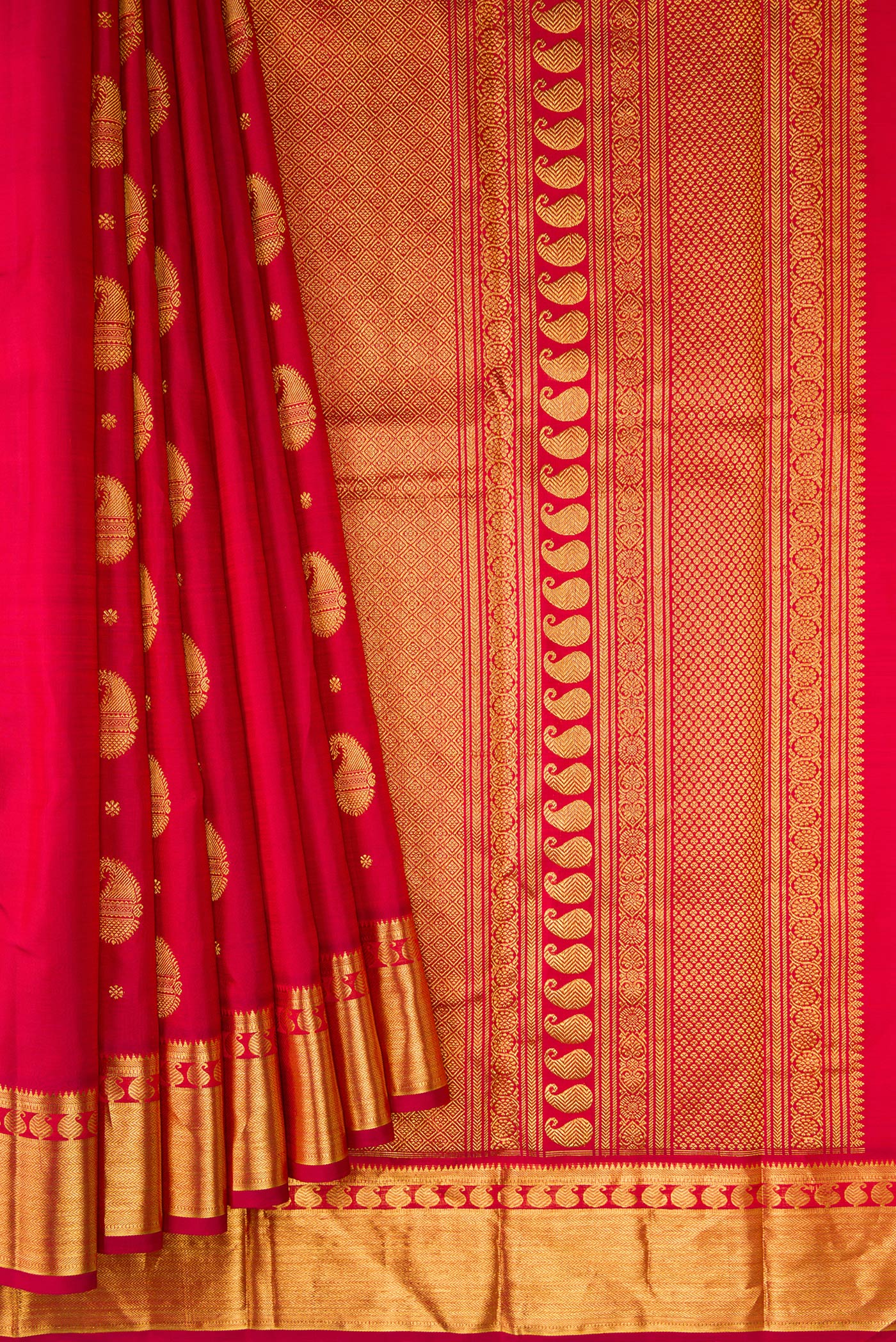 Red Kanjivaram Silk Saree - Image 4