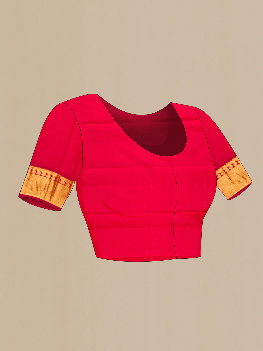 Red Kanjivaram Silk Saree - Image 5