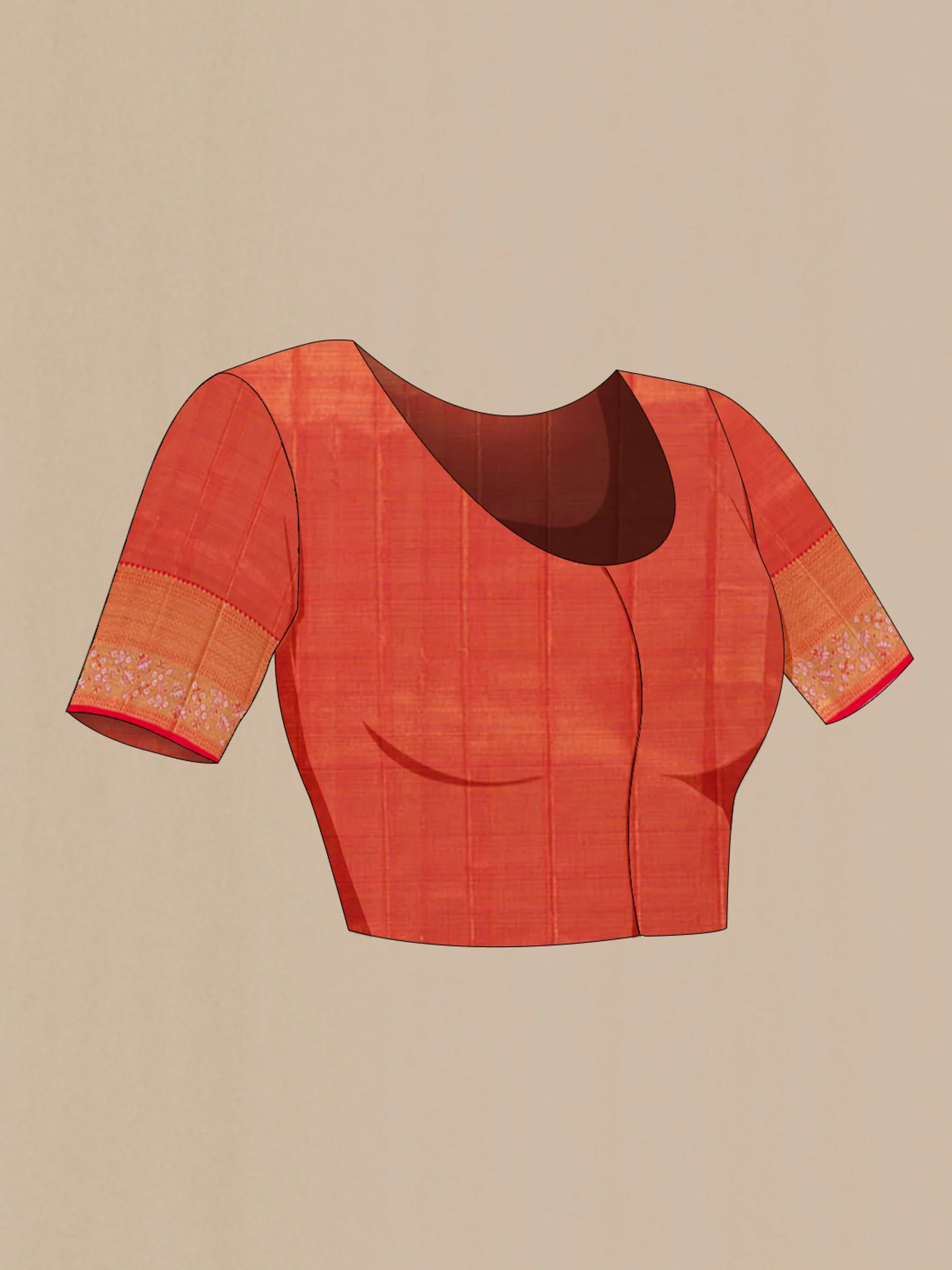 Red Kanjivaram Tissue Silk Saree - Image 4