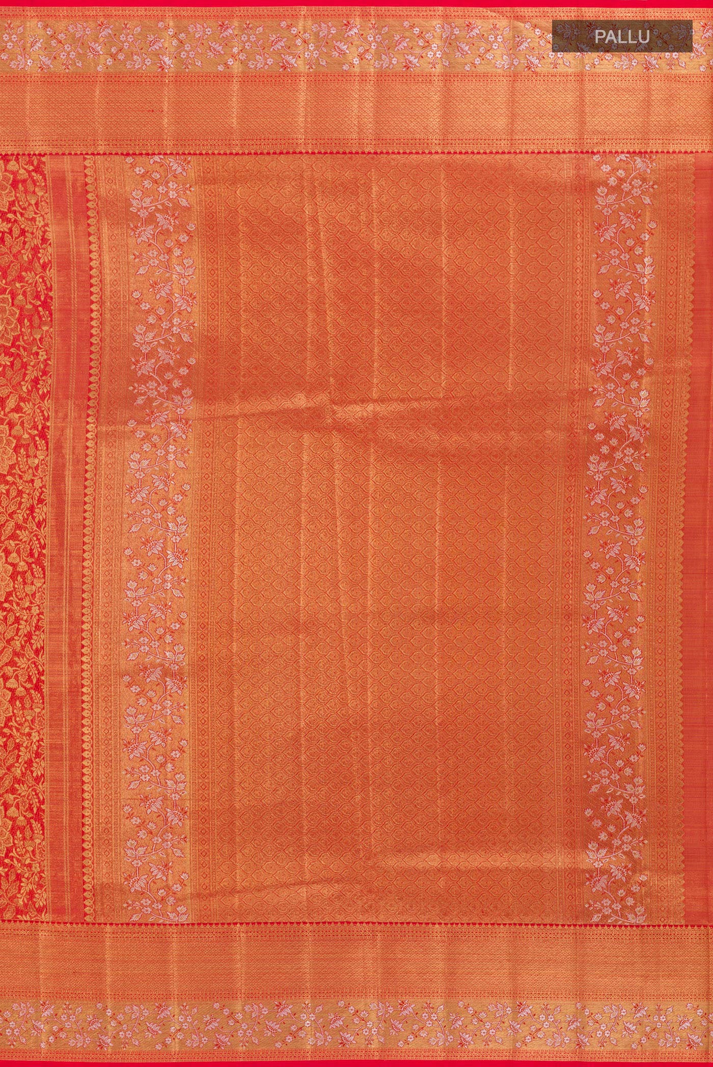 Red Kanjivaram Tissue Silk Saree - Image 6