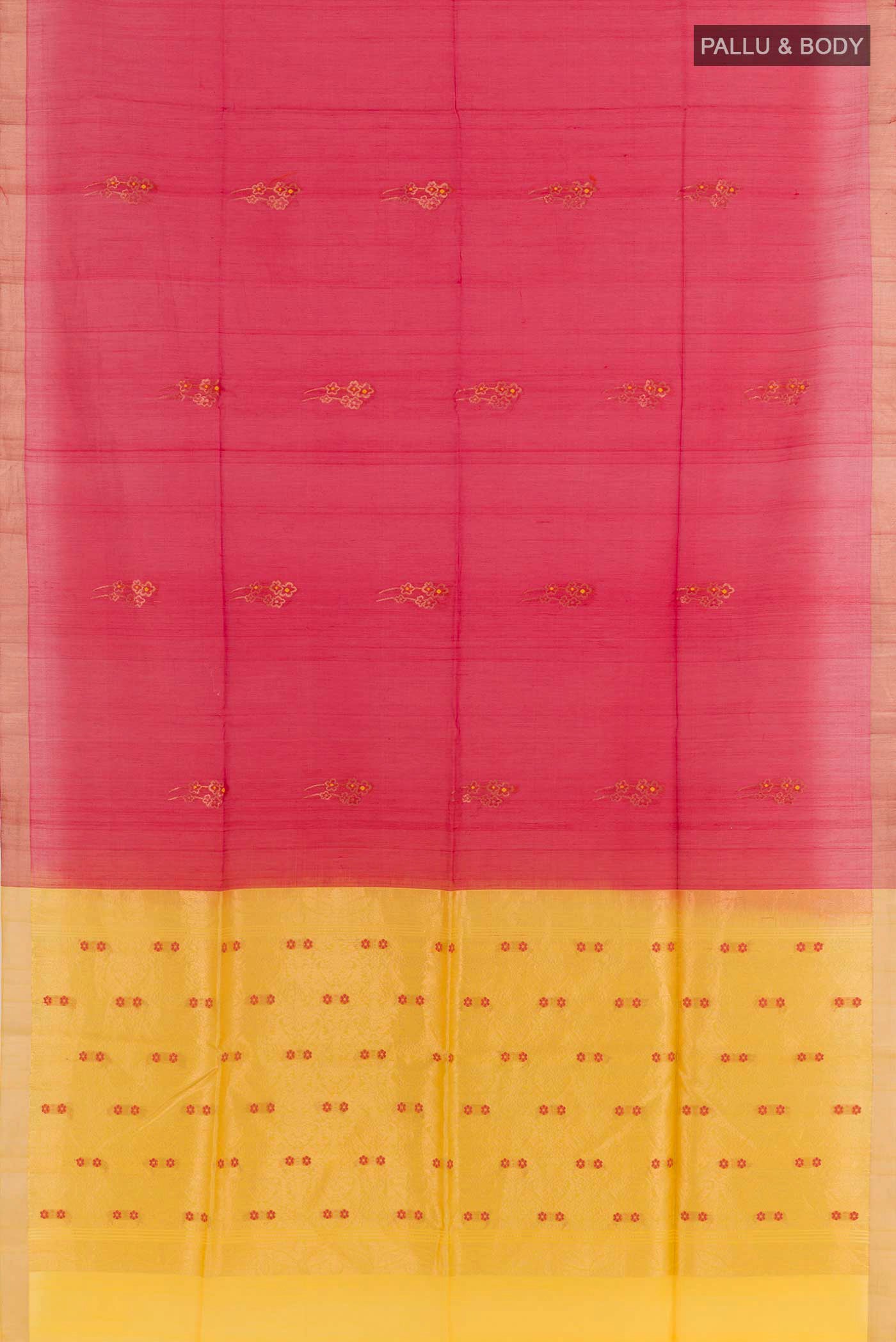 Red Silk Cotton Saree - Image 3