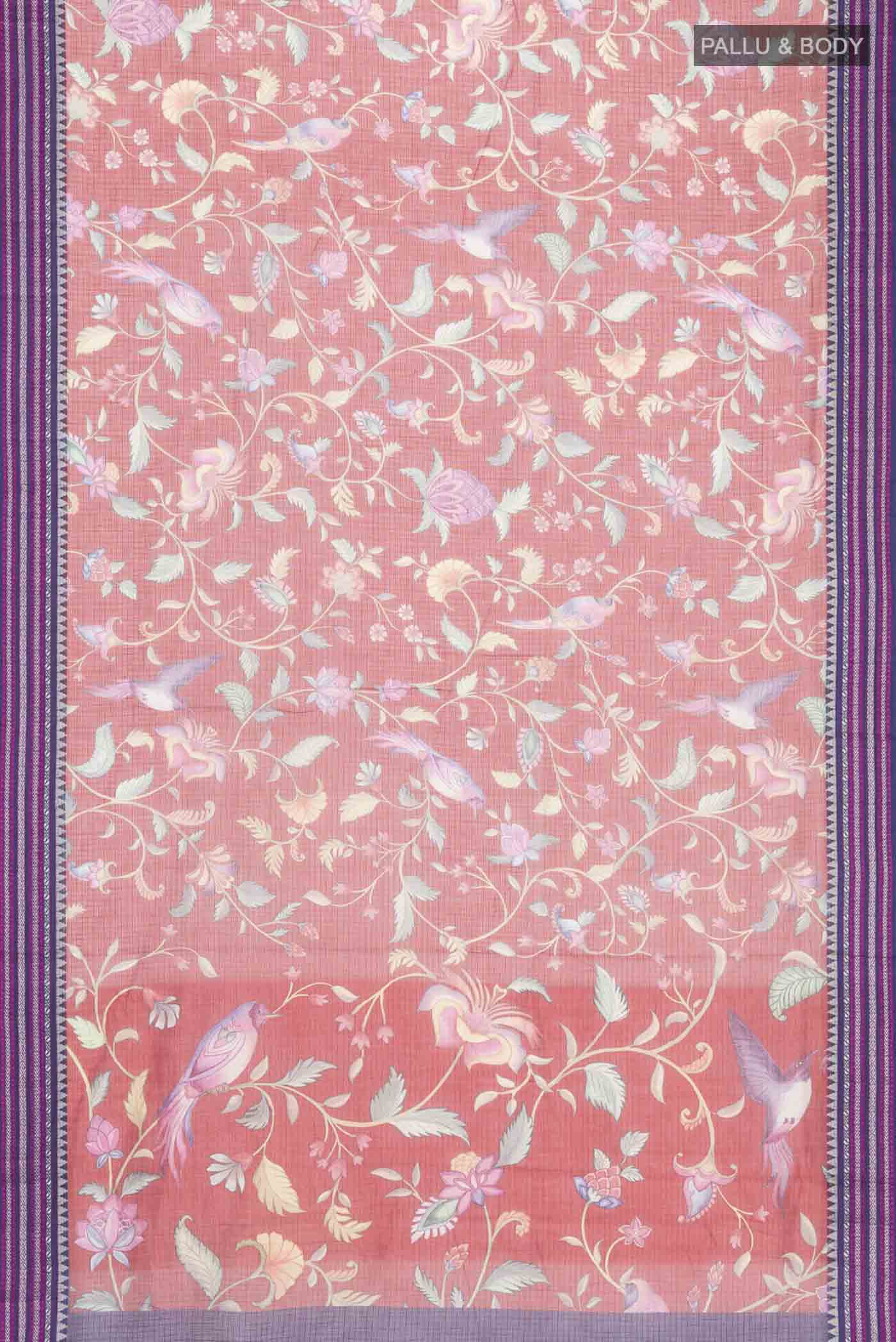 Maroon Kota Silk Saree - Image 3