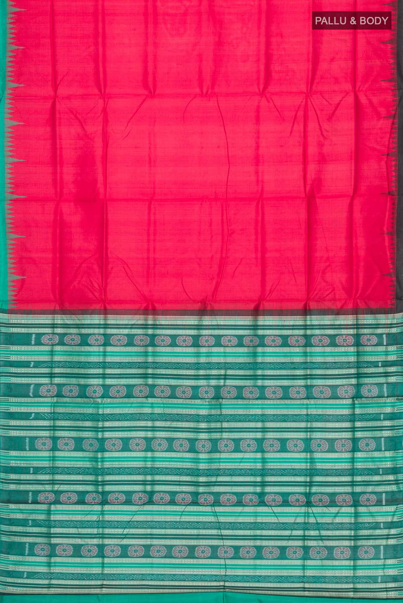 Red Orissa Silk Saree - Image 4