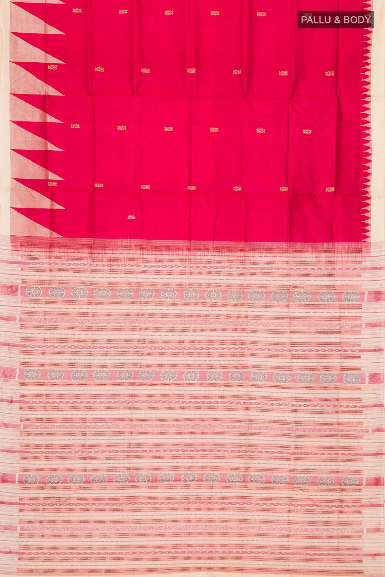 Red Orissa Silk Saree - Image 4