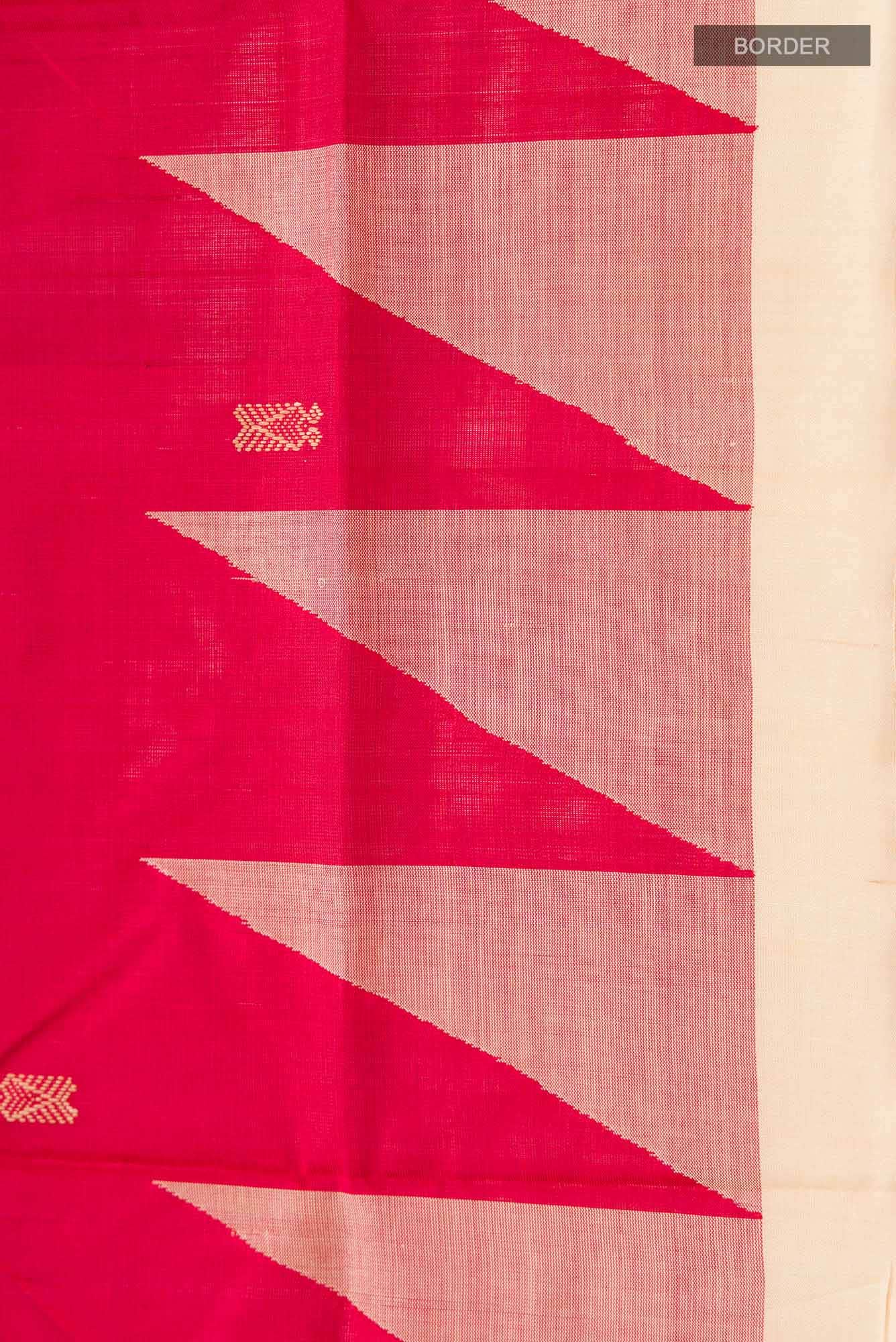 Red Orissa Silk Saree - Image 5