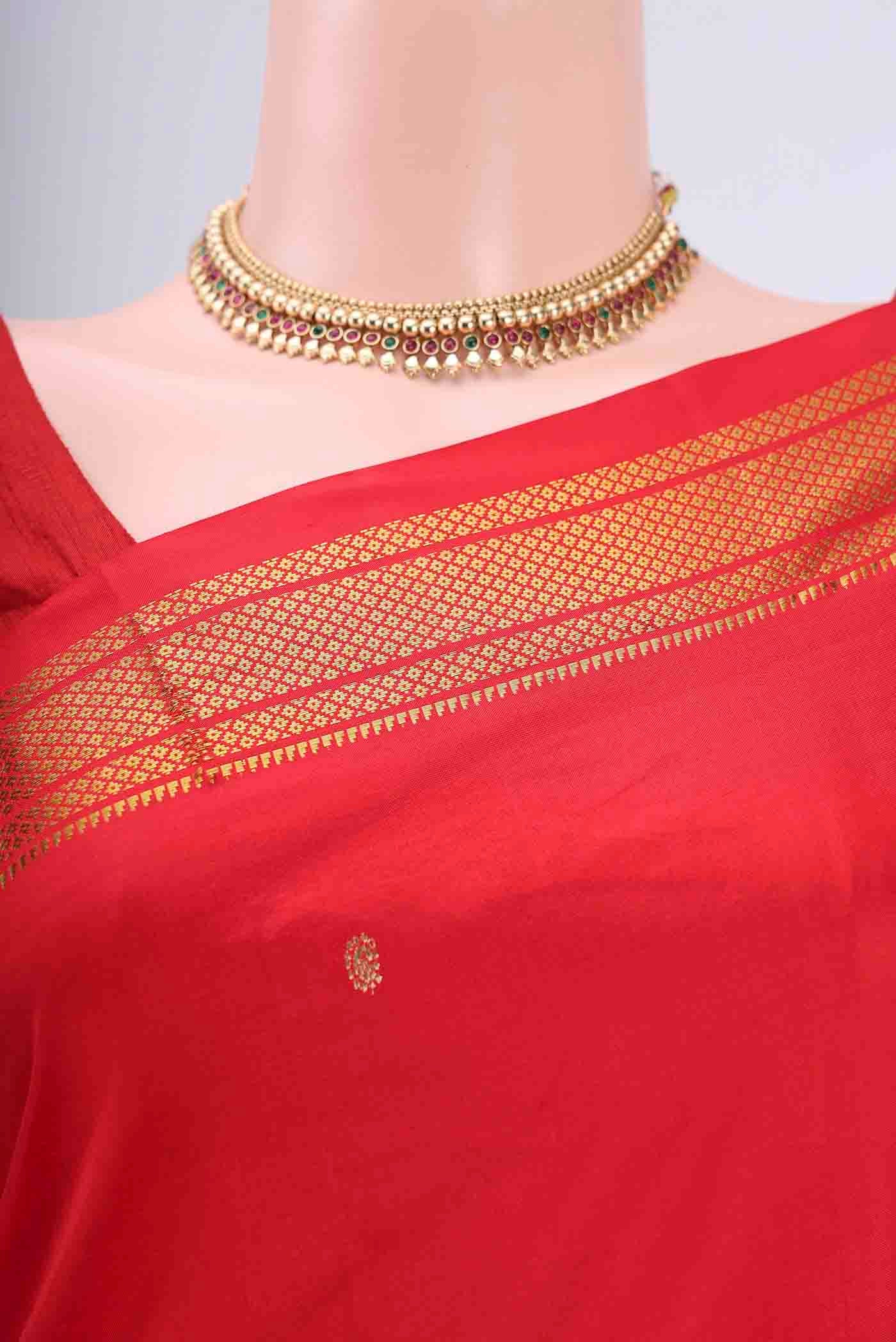 Red Paithani Silk Saree - Image 2