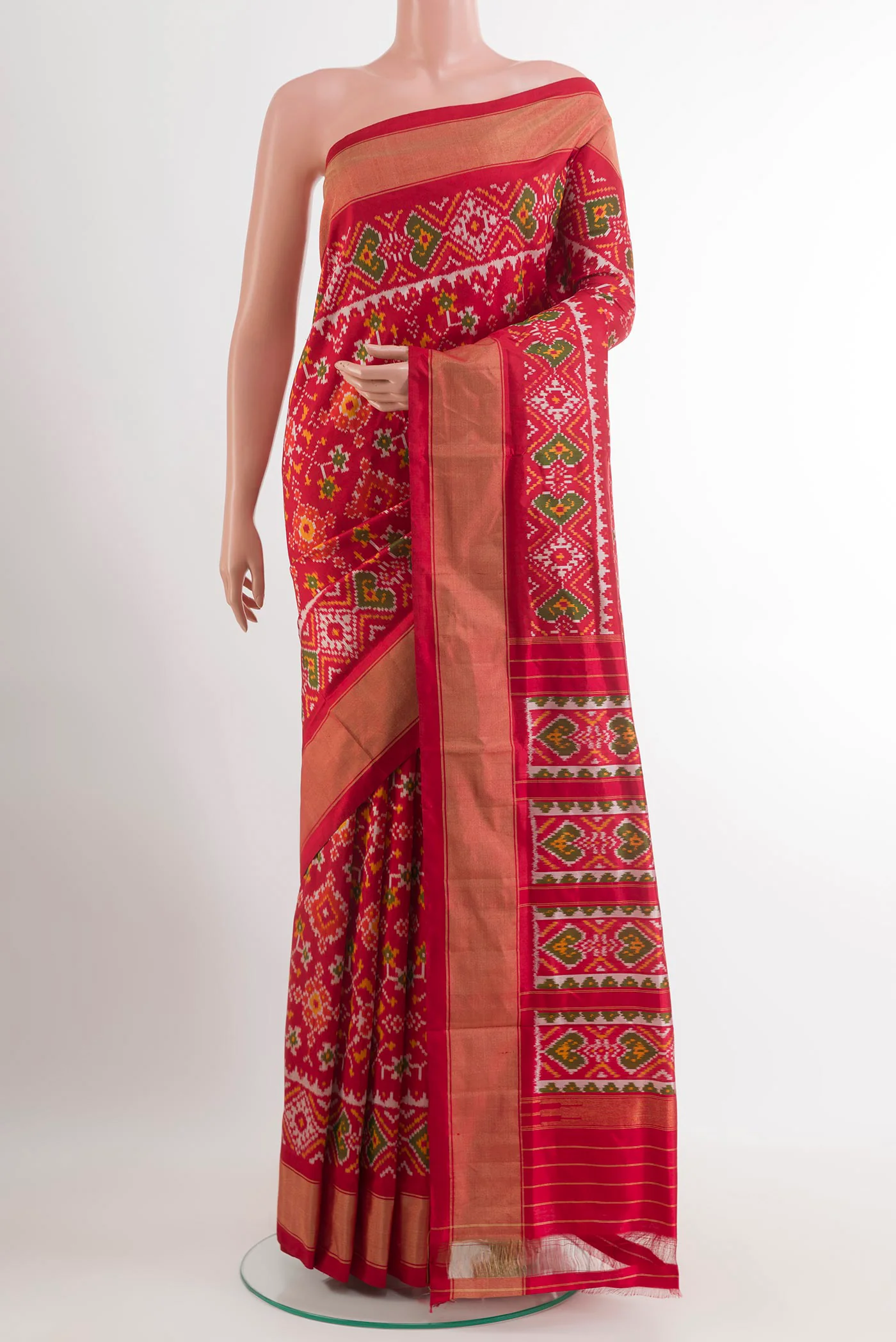 Red Pochampally Silk Saree
