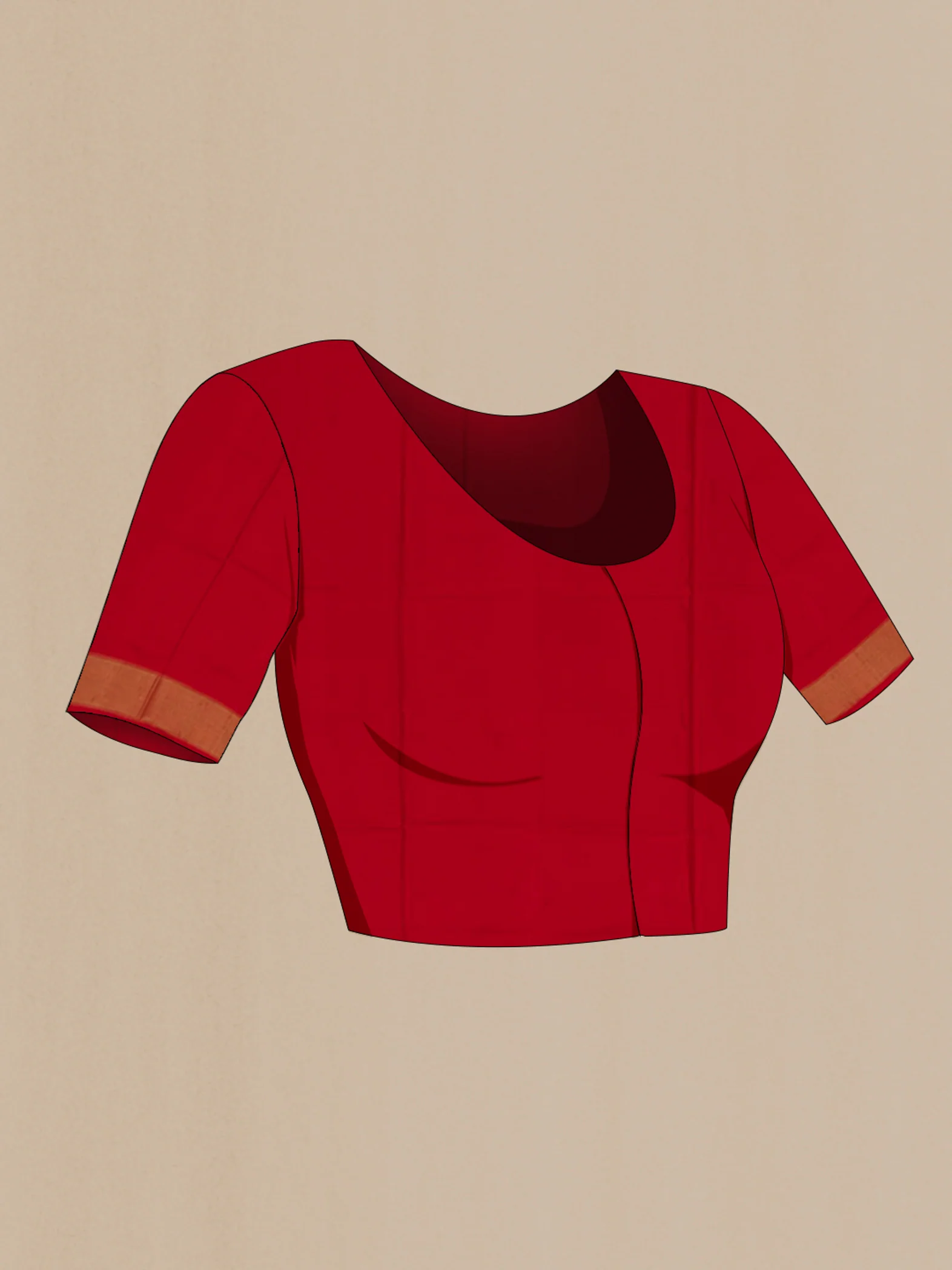 Maroon Pochampally Silk Saree - Image 4
