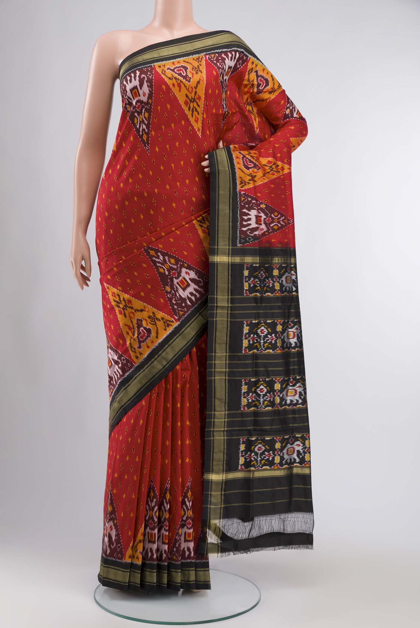 Red Pochampally Silk Saree