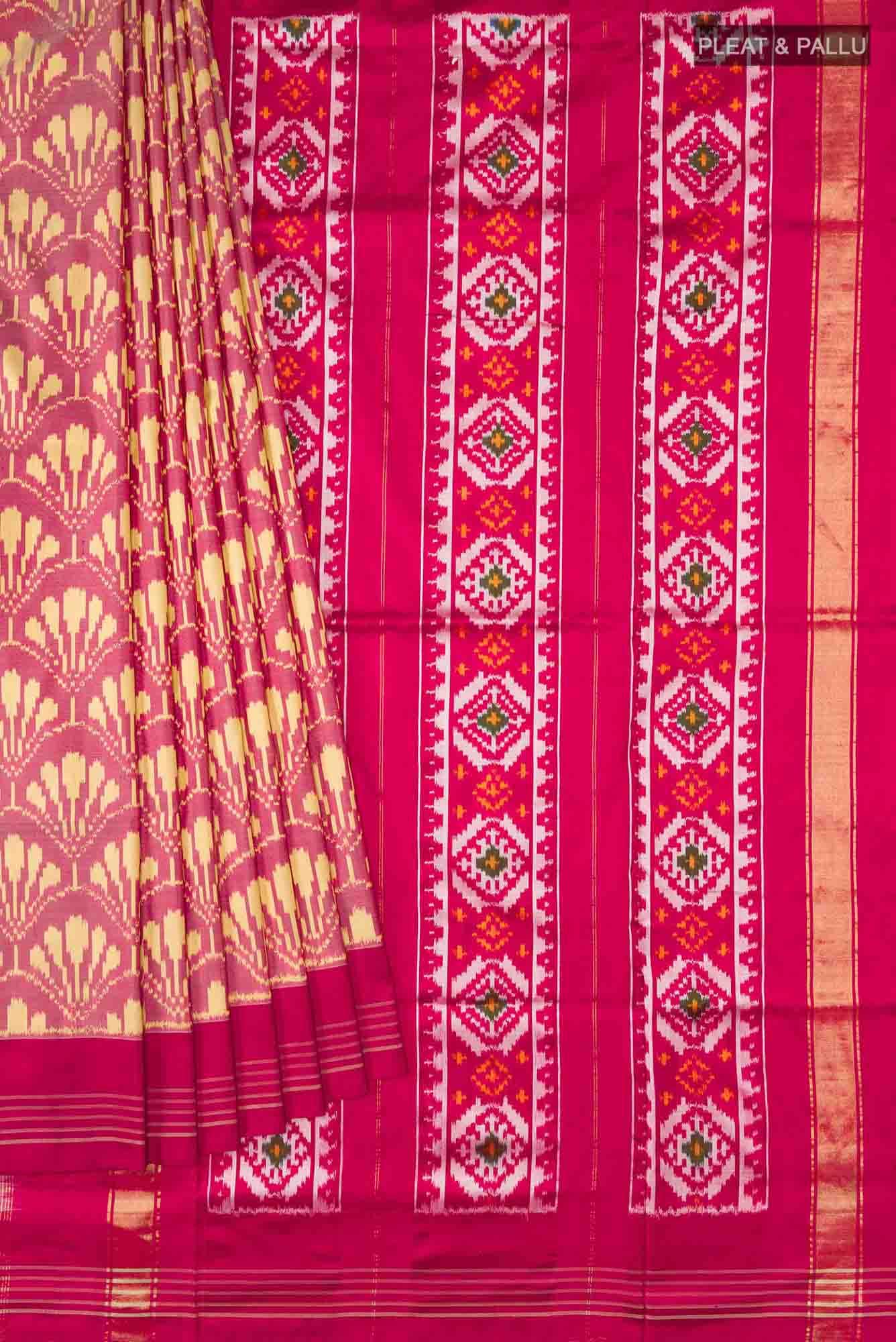 Pink Pochampally Silk Saree - Image 2