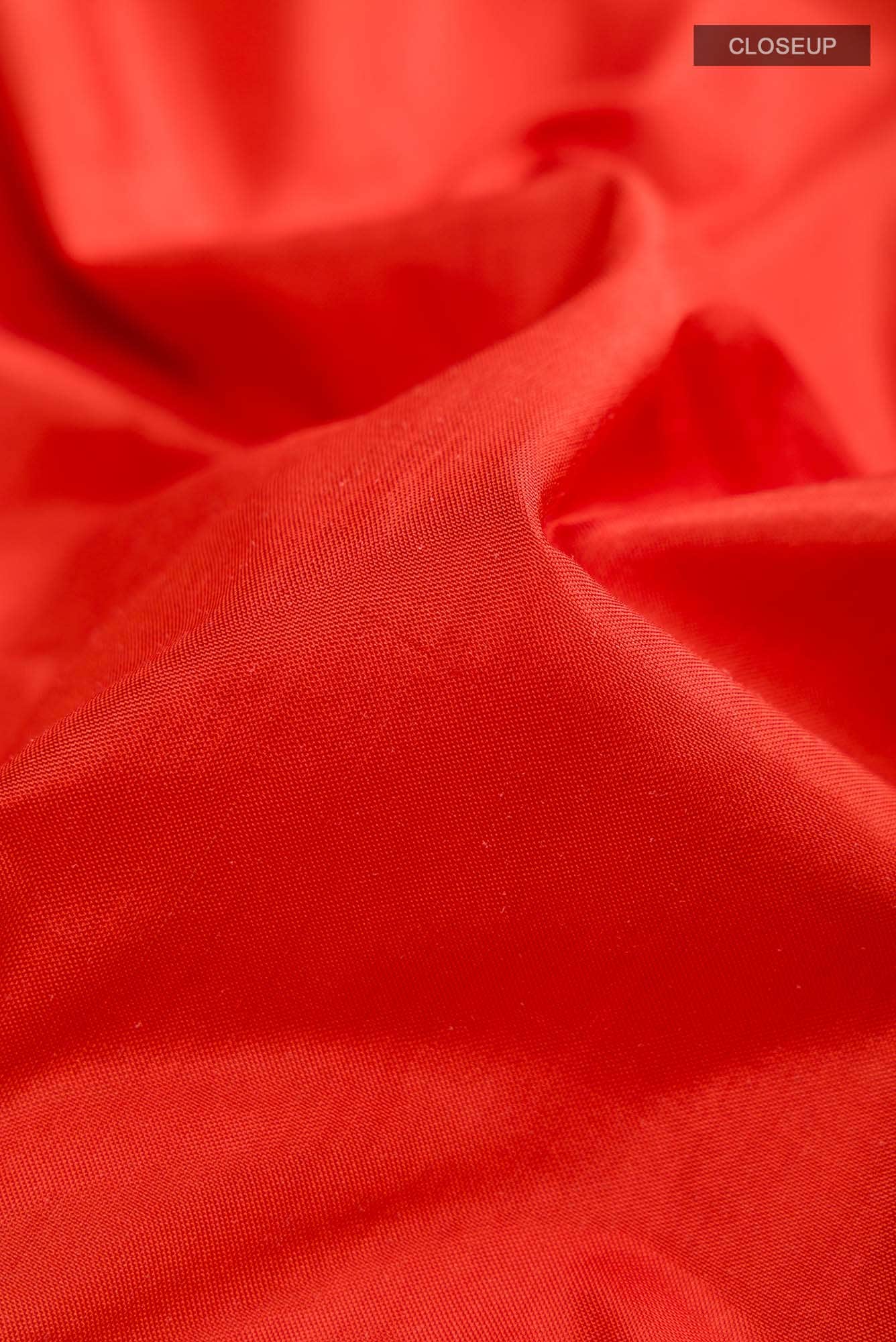 Orange Pochampally Silk Saree - Image 3