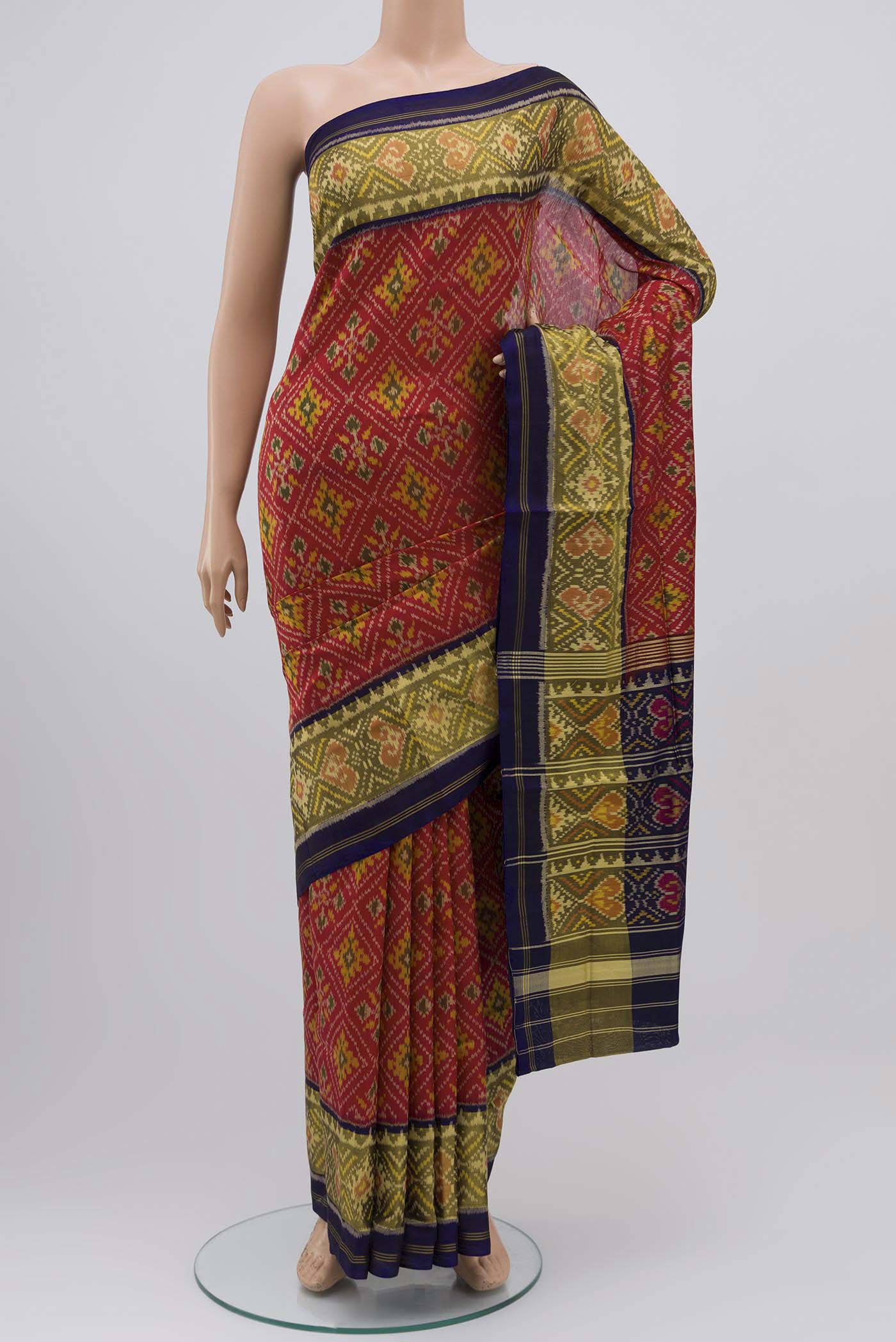 Red Rajkot Patola Silk Saree - Image 2