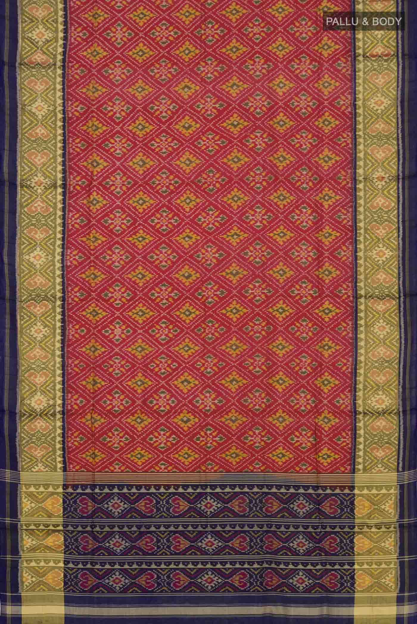 Red Rajkot Patola Silk Saree - Image 6