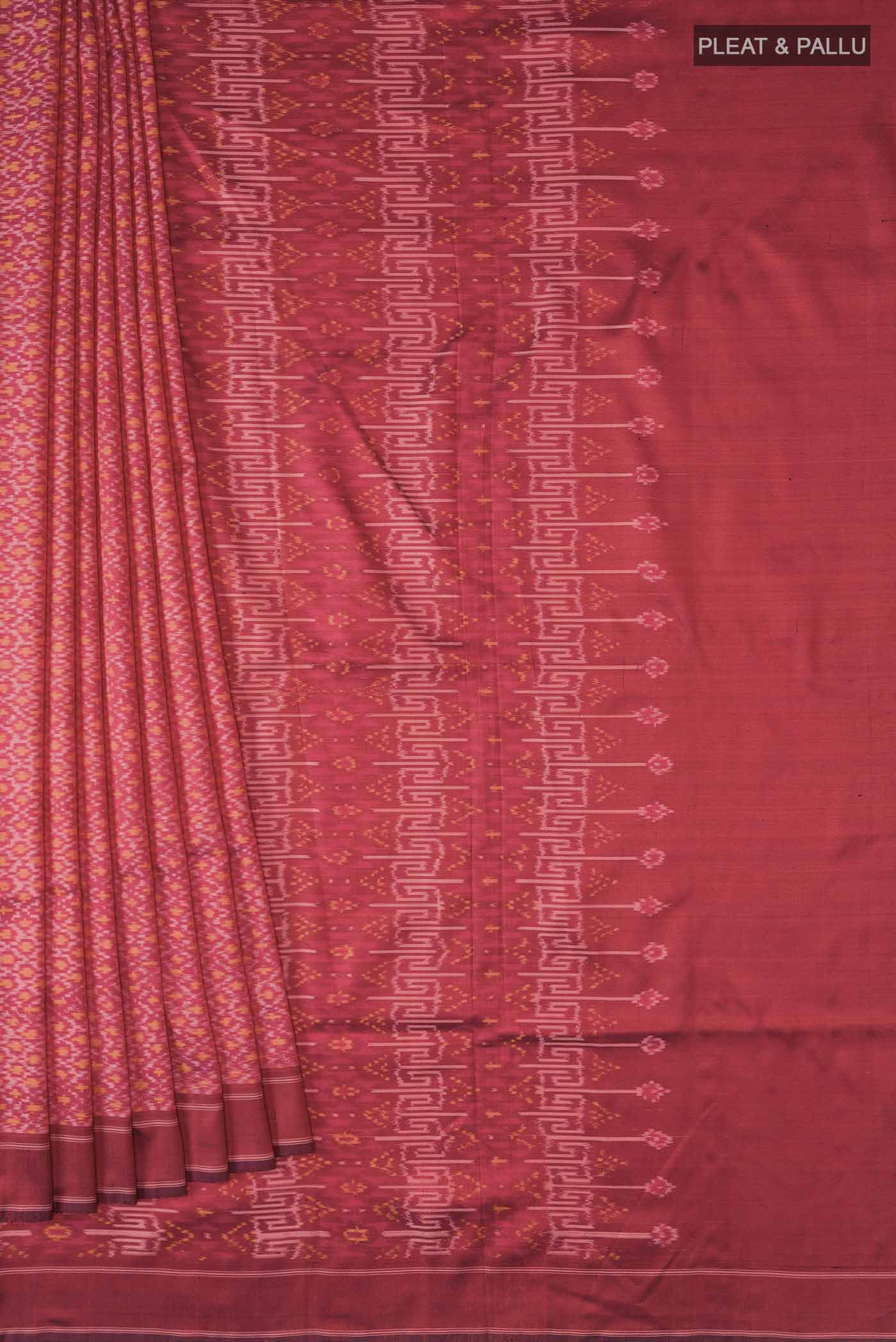 Red Rajkot Patola Silk Saree - Image 4