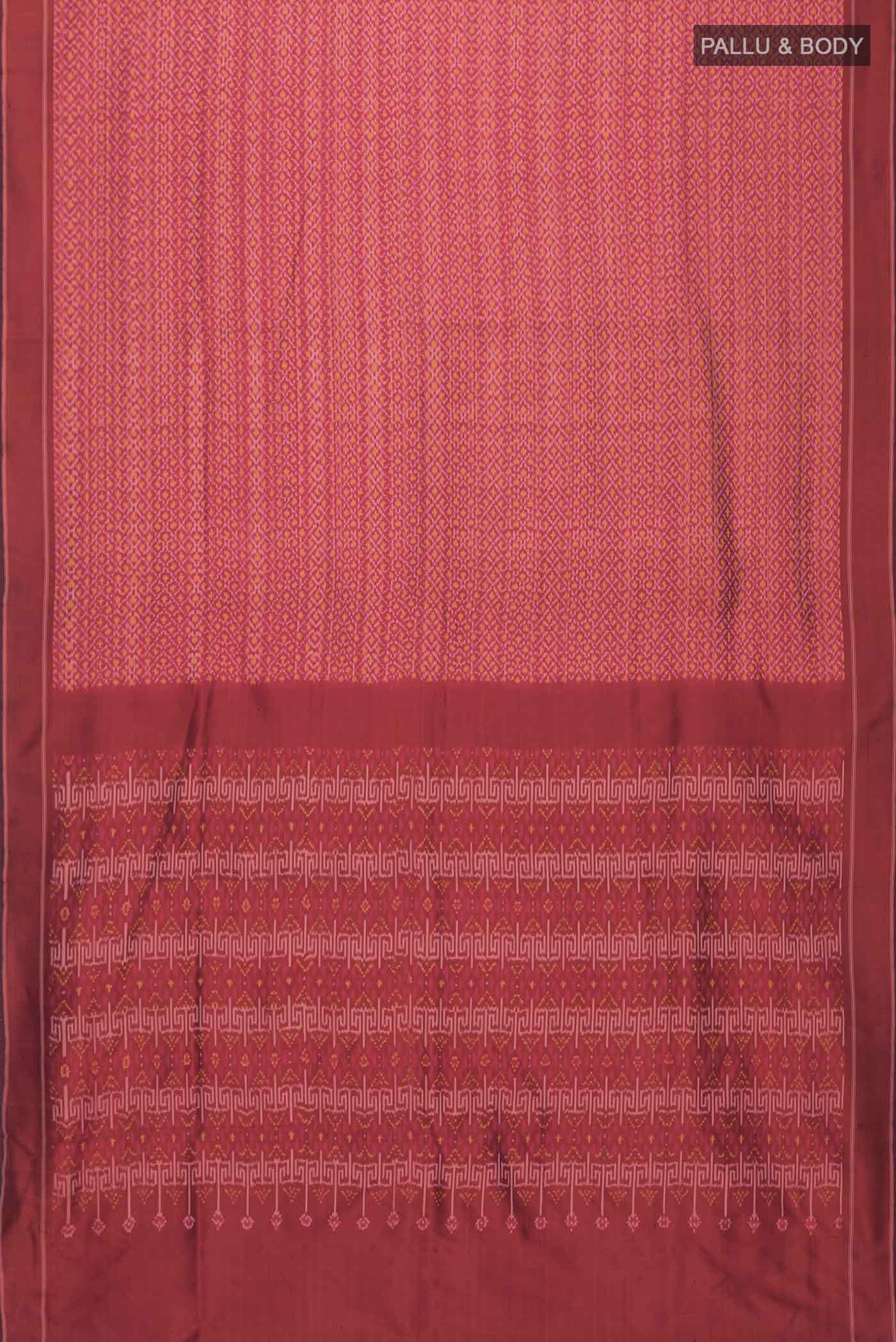 Red Rajkot Patola Silk Saree - Image 6