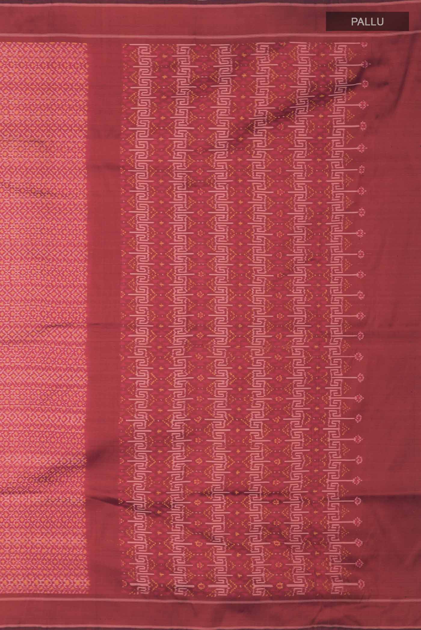 Red Rajkot Patola Silk Saree - Image 7