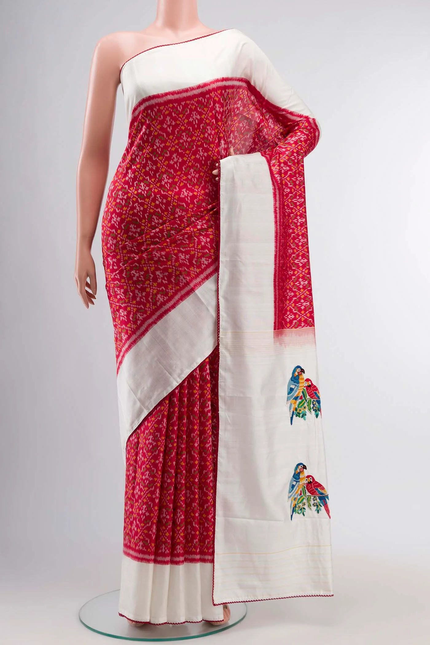 Red Rajkot Patola Silk Saree