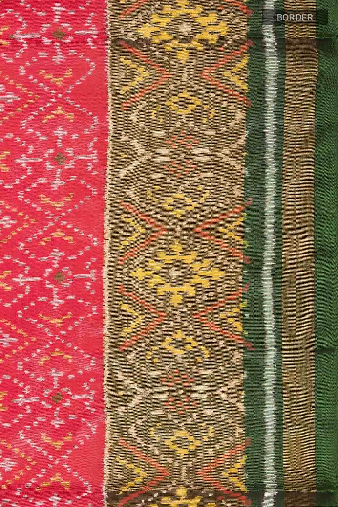 Red Rajkot Patola Silk Saree - Image 5
