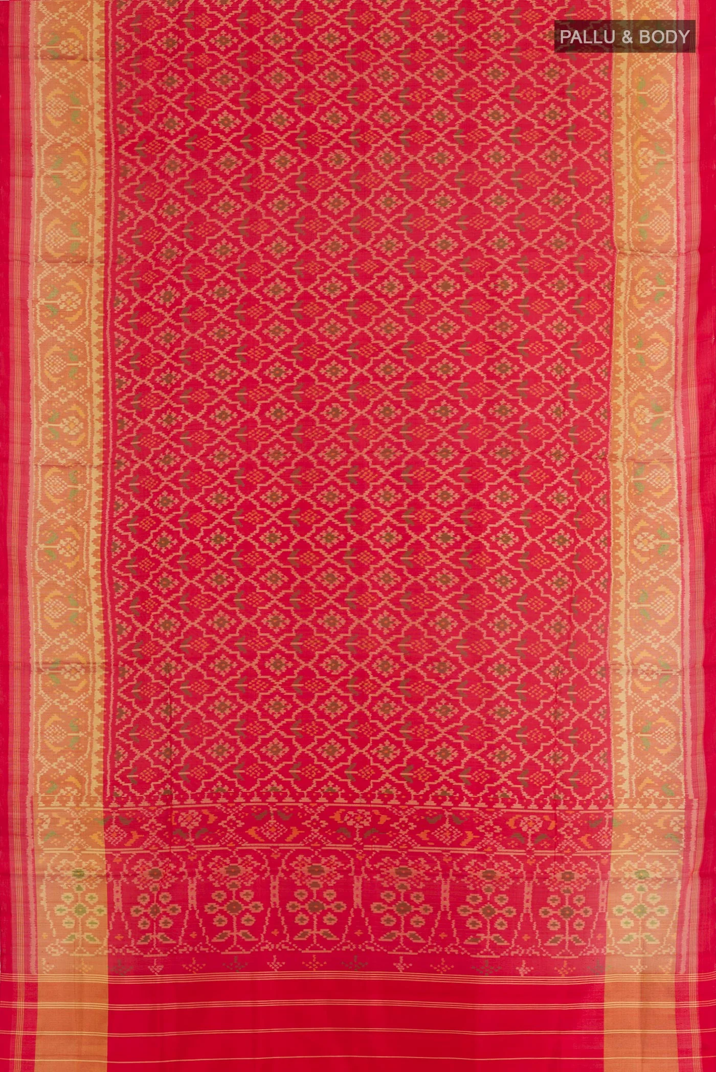 Red Rajkot Patola Silk Saree - Image 3