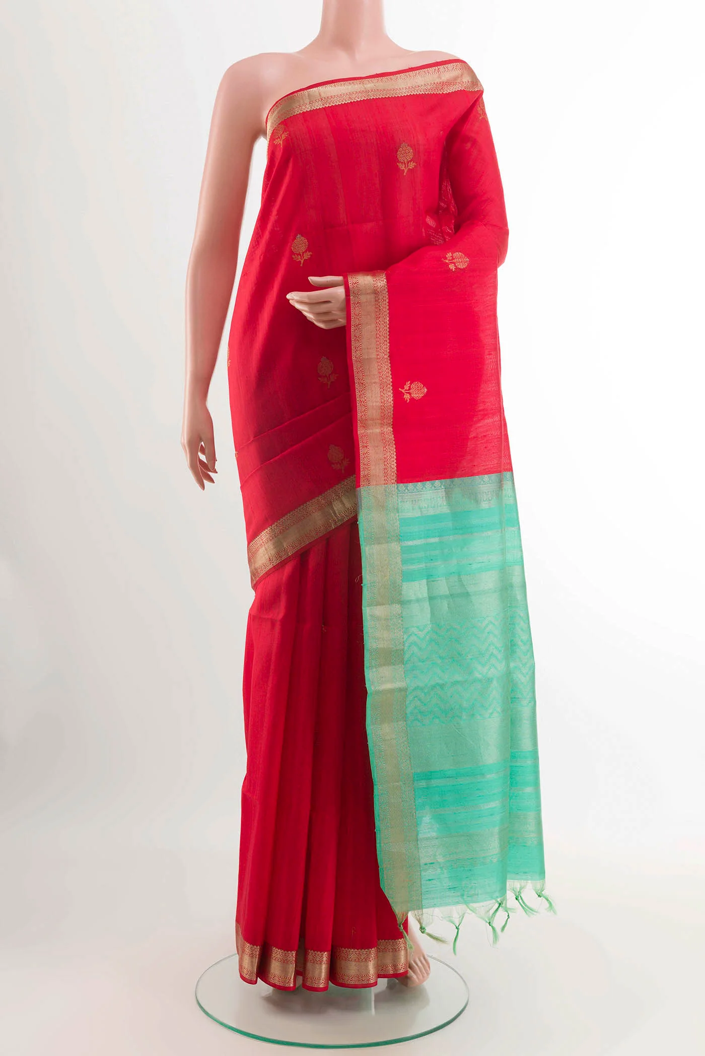Red Raw Silk Saree