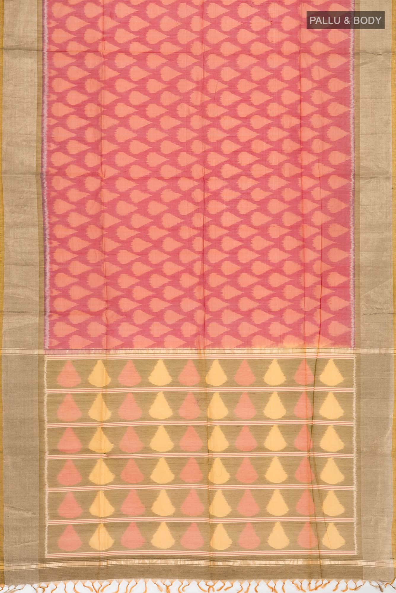 Red Silk Cotton Saree - Image 2