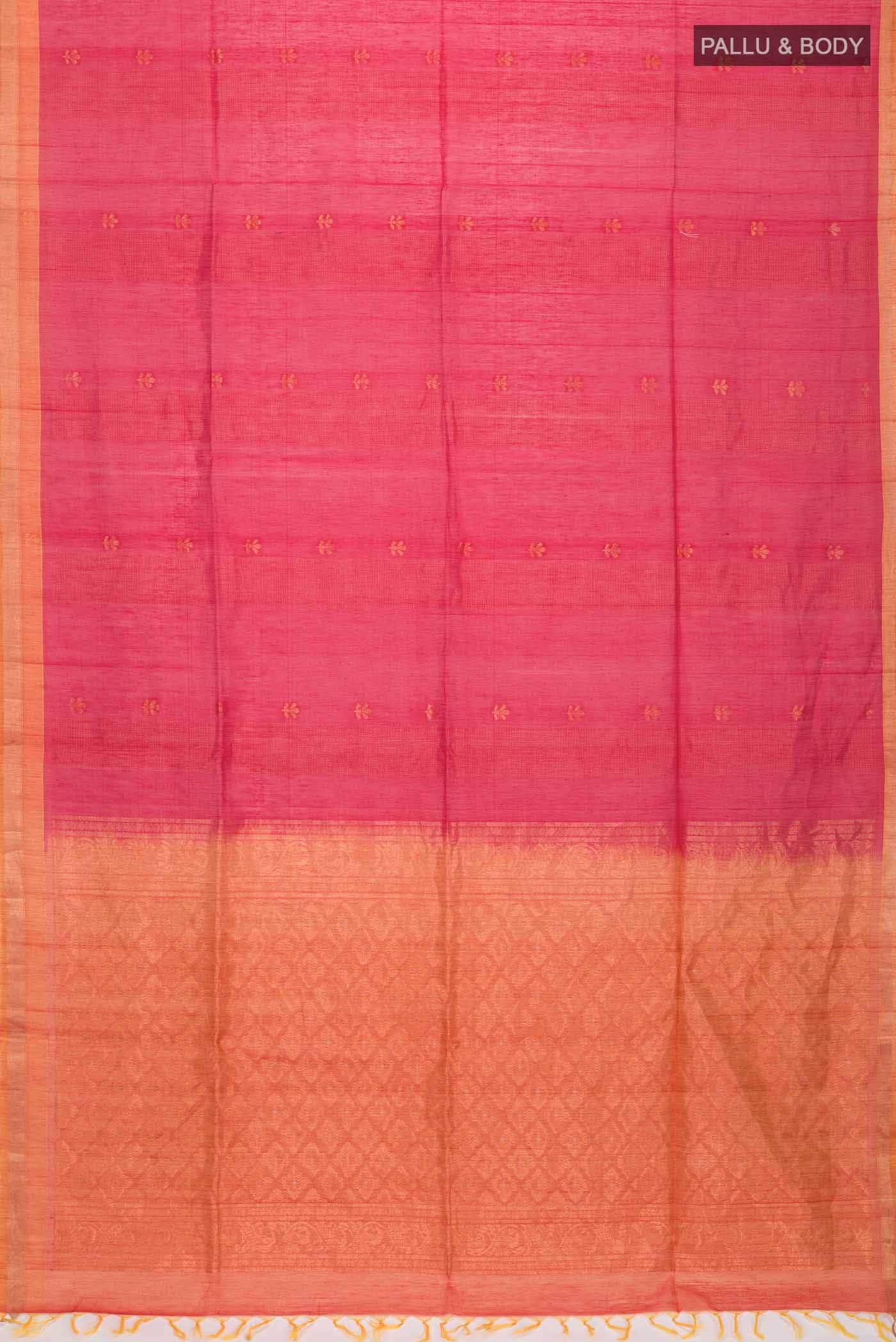 Red Silk Cotton Saree - Image 2