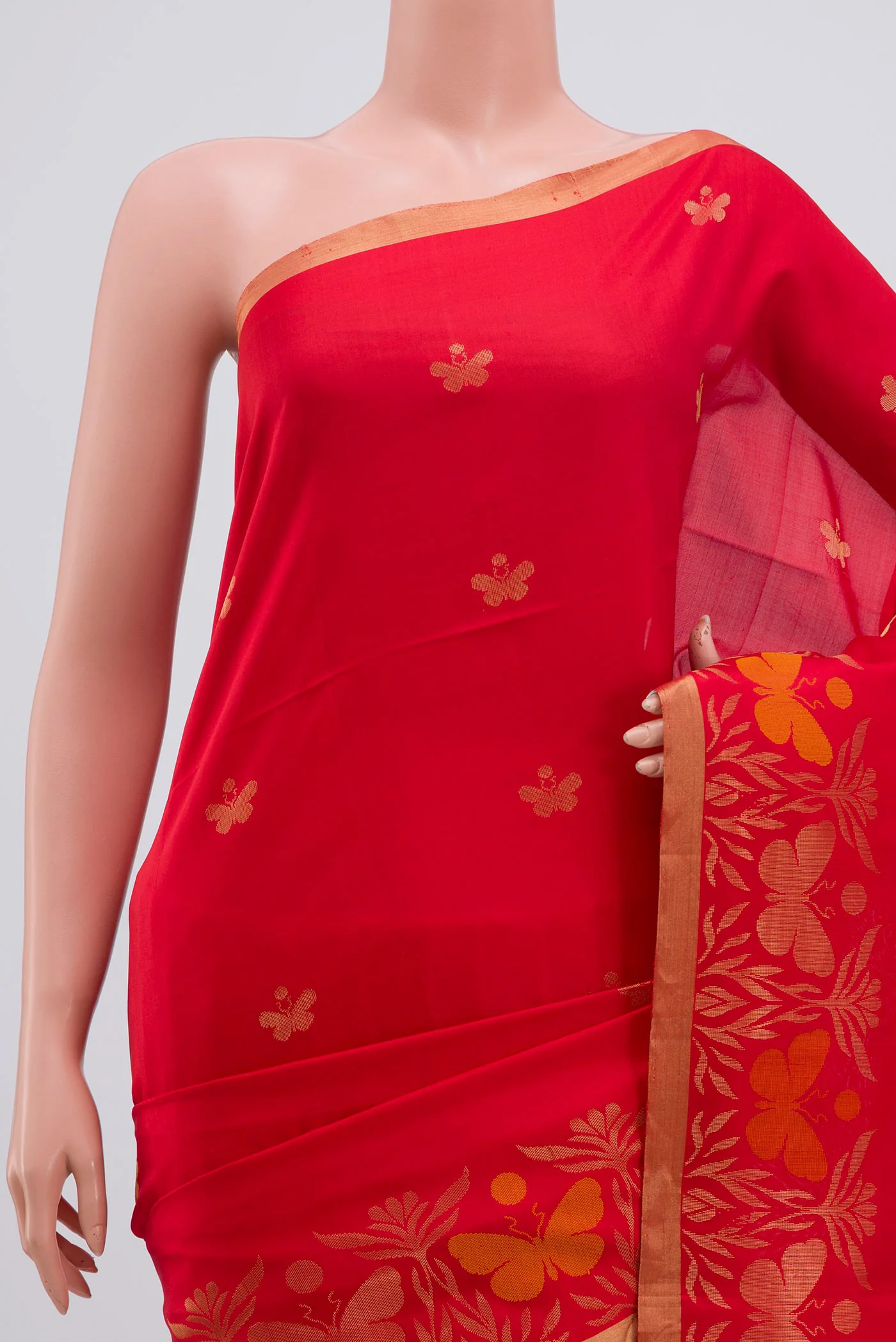 Red Soft Silk Saree - Image 2