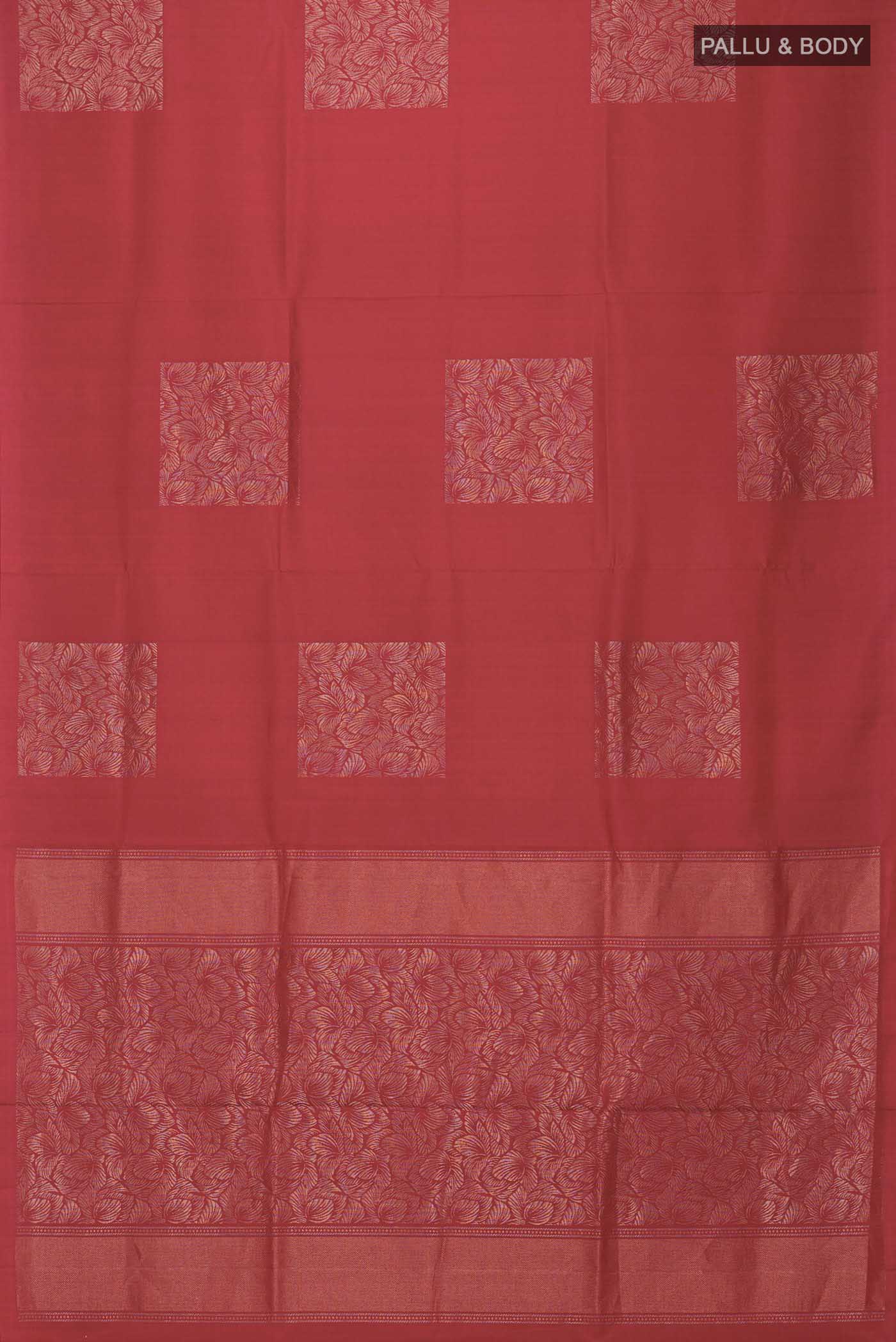 Red Soft Silk Saree - Image 5