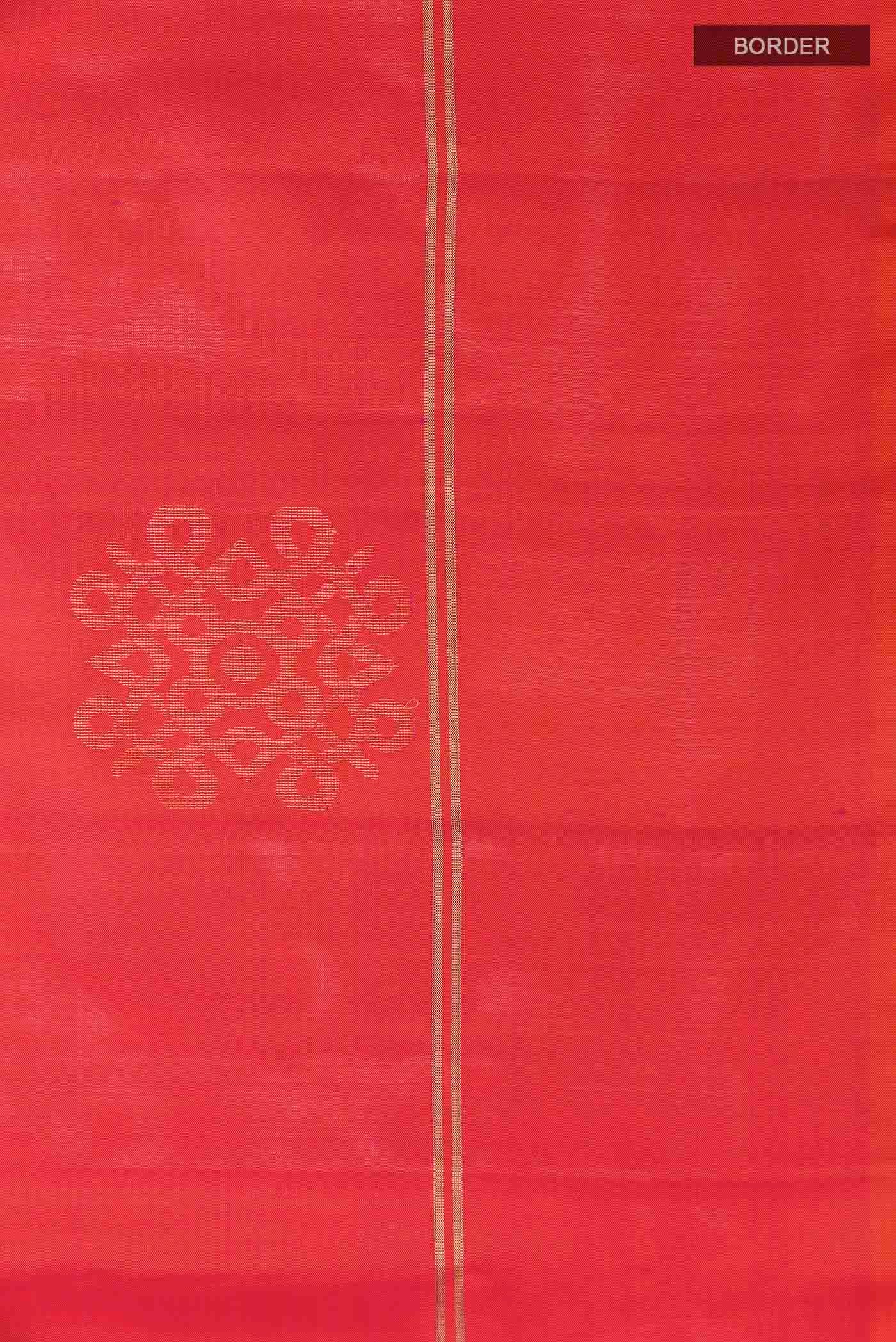 Pink with Orange Color Soft Silk Saree - Image 3